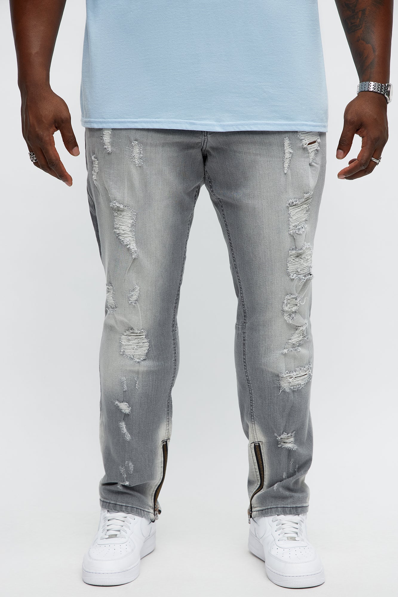 Stay Positive Skinny Jean - Grey