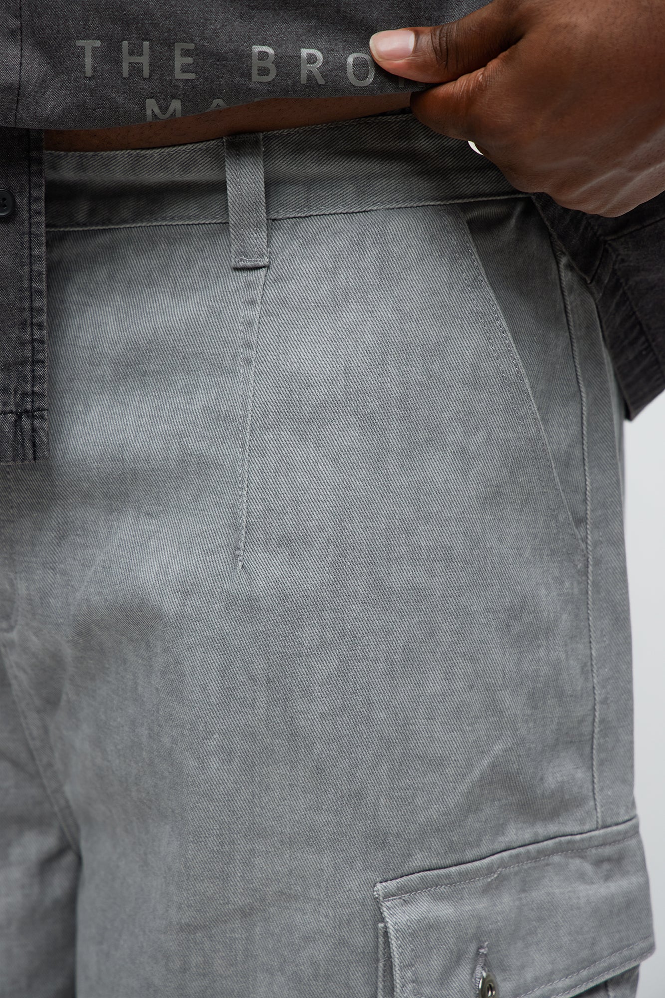 Long Cargo Relaxed Shorts - Grey