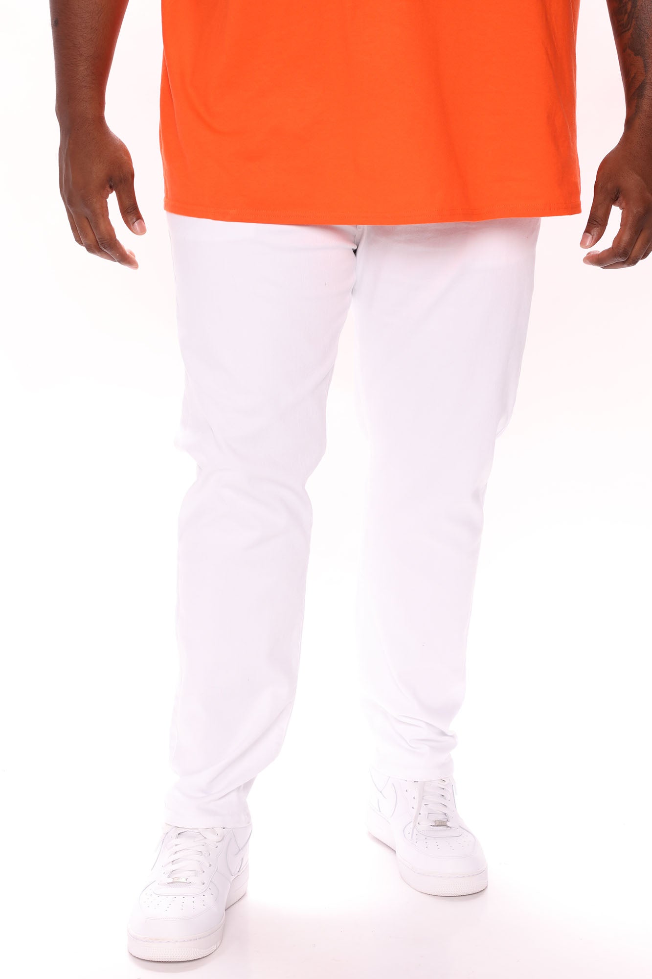 Mike Straight Taper Jeans - White