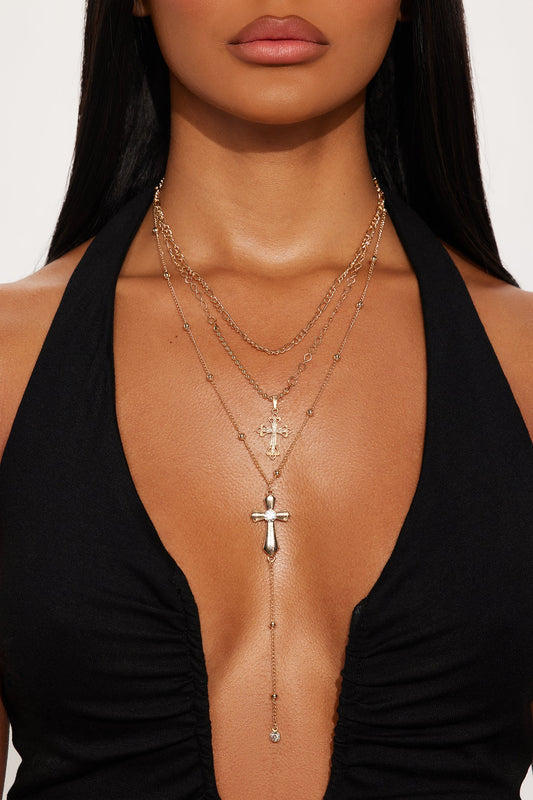 Lola Saint Layered Choker Necklace - Gold