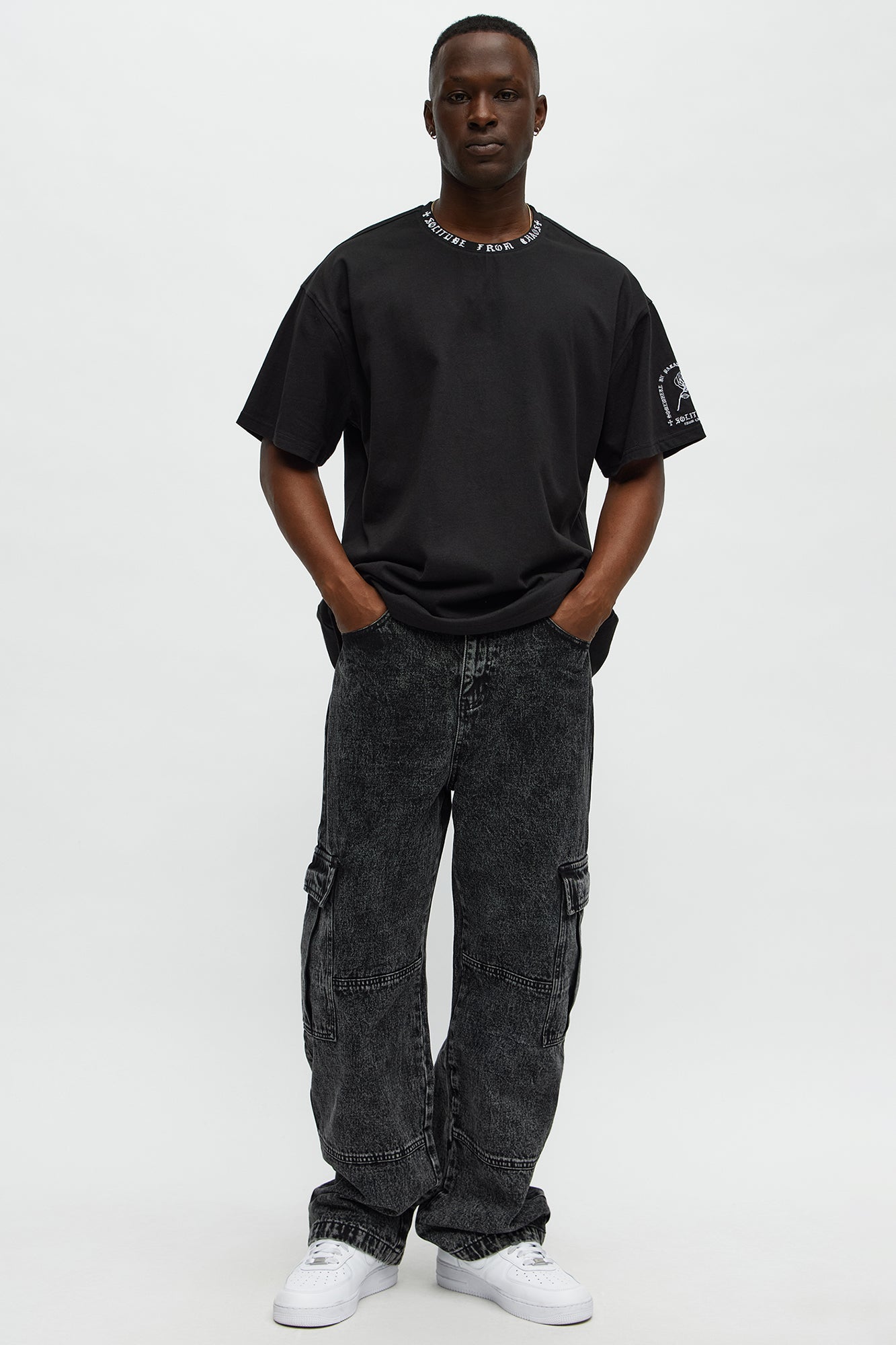 Short Sleeve Solitude From Chaos Tee - Black