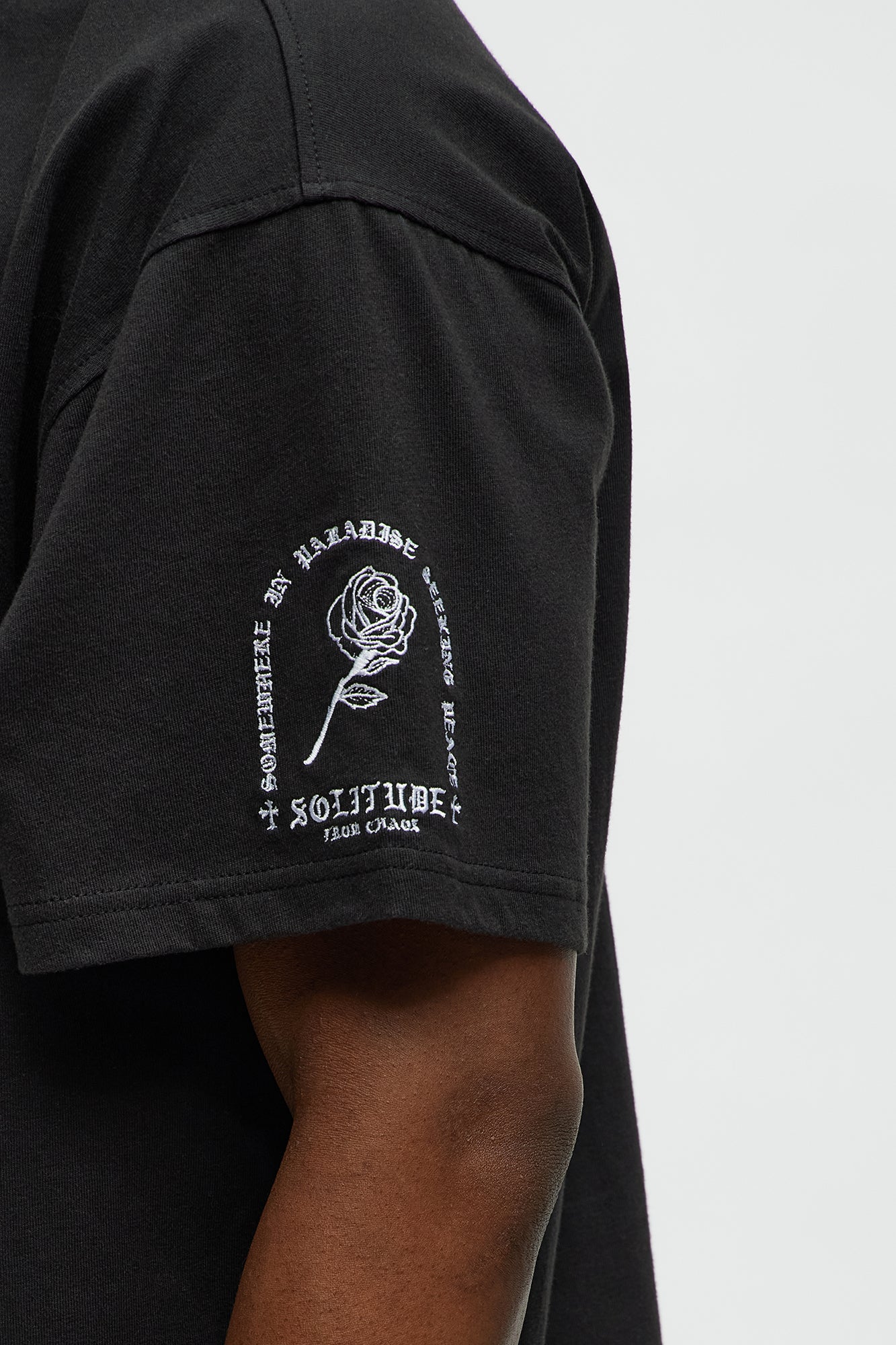Short Sleeve Solitude From Chaos Tee - Black