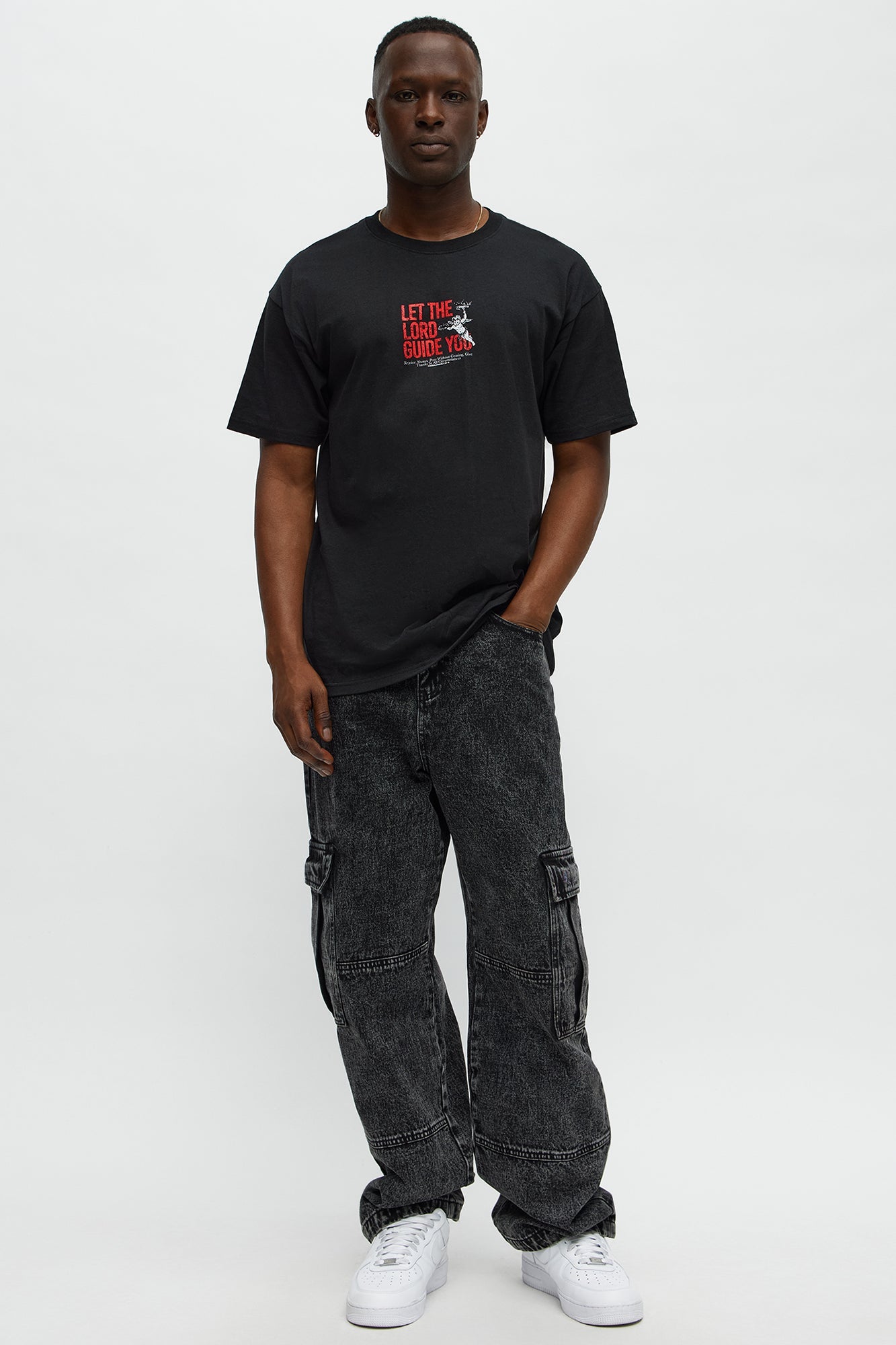 Let The Lord Guide You Short Sleeve Tee - Black