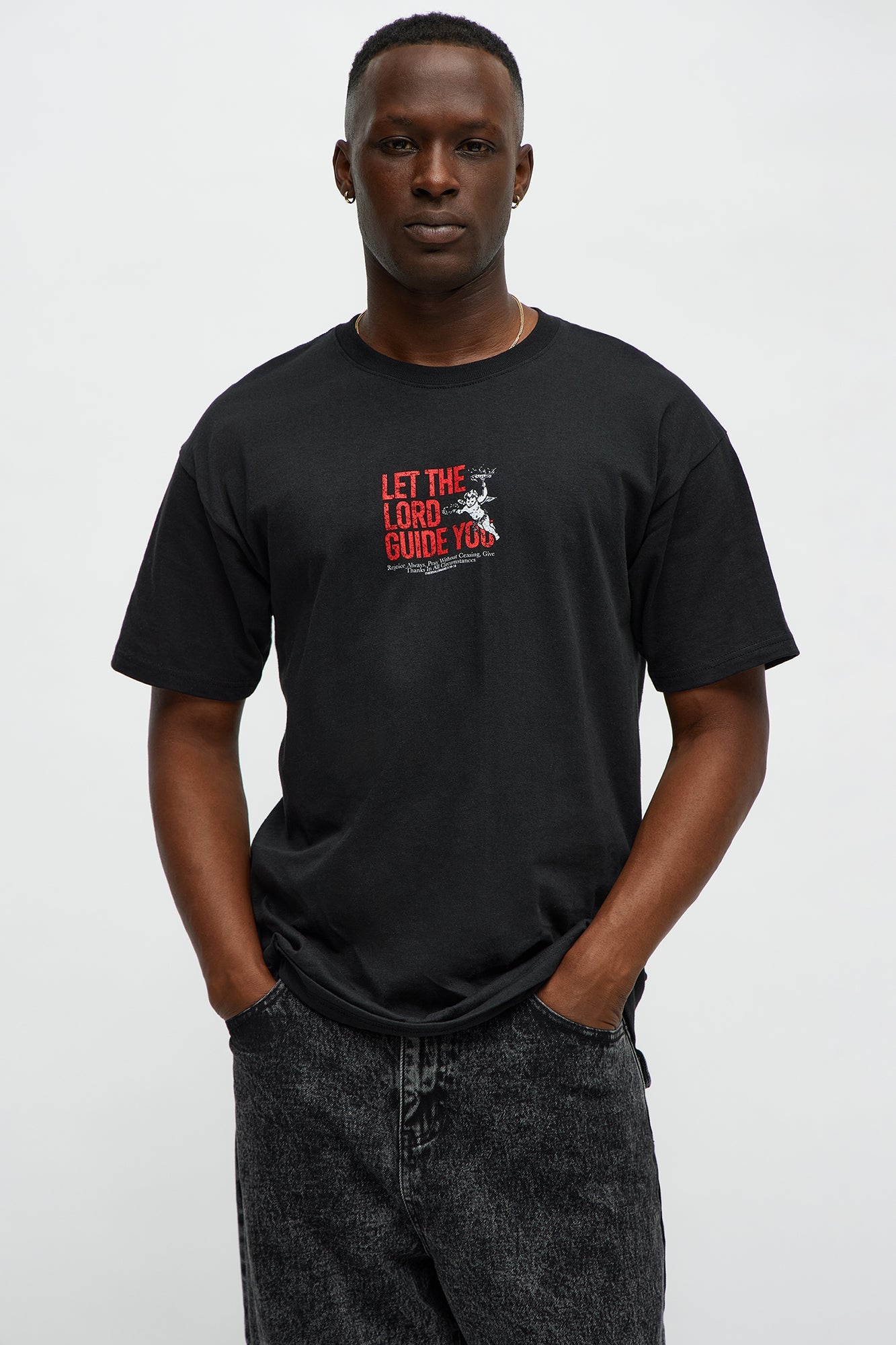 Let The Lord Guide You Short Sleeve Tee - Black
