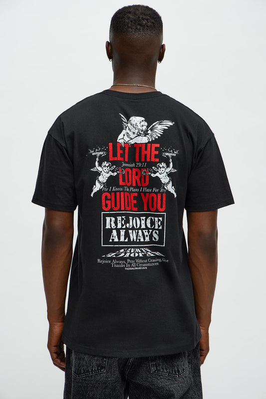 Let The Lord Guide You Short Sleeve Tee - Black