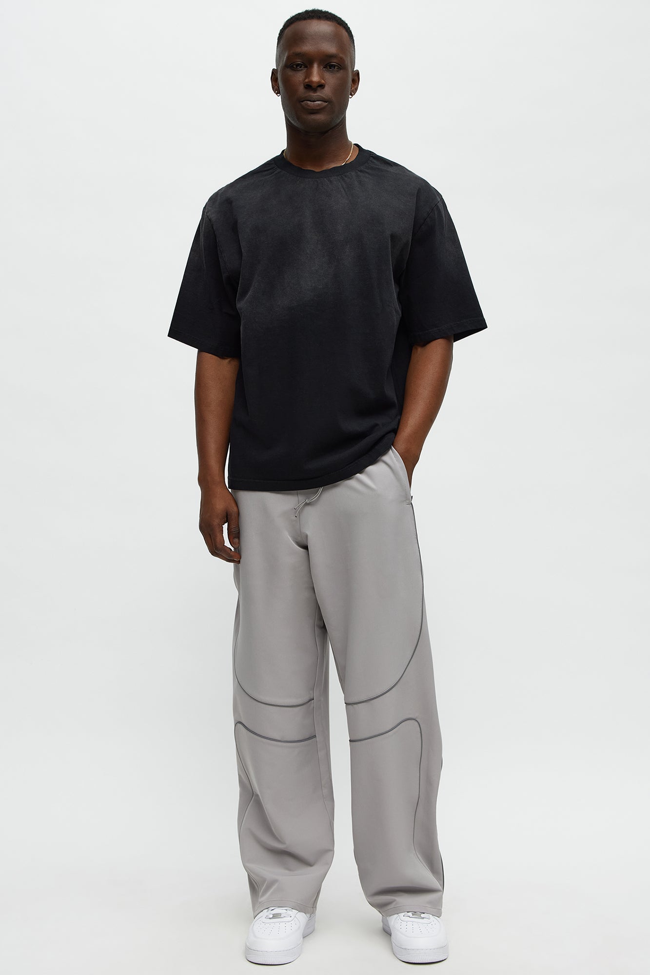 Baggy Calvin Reflective Pants - Grey