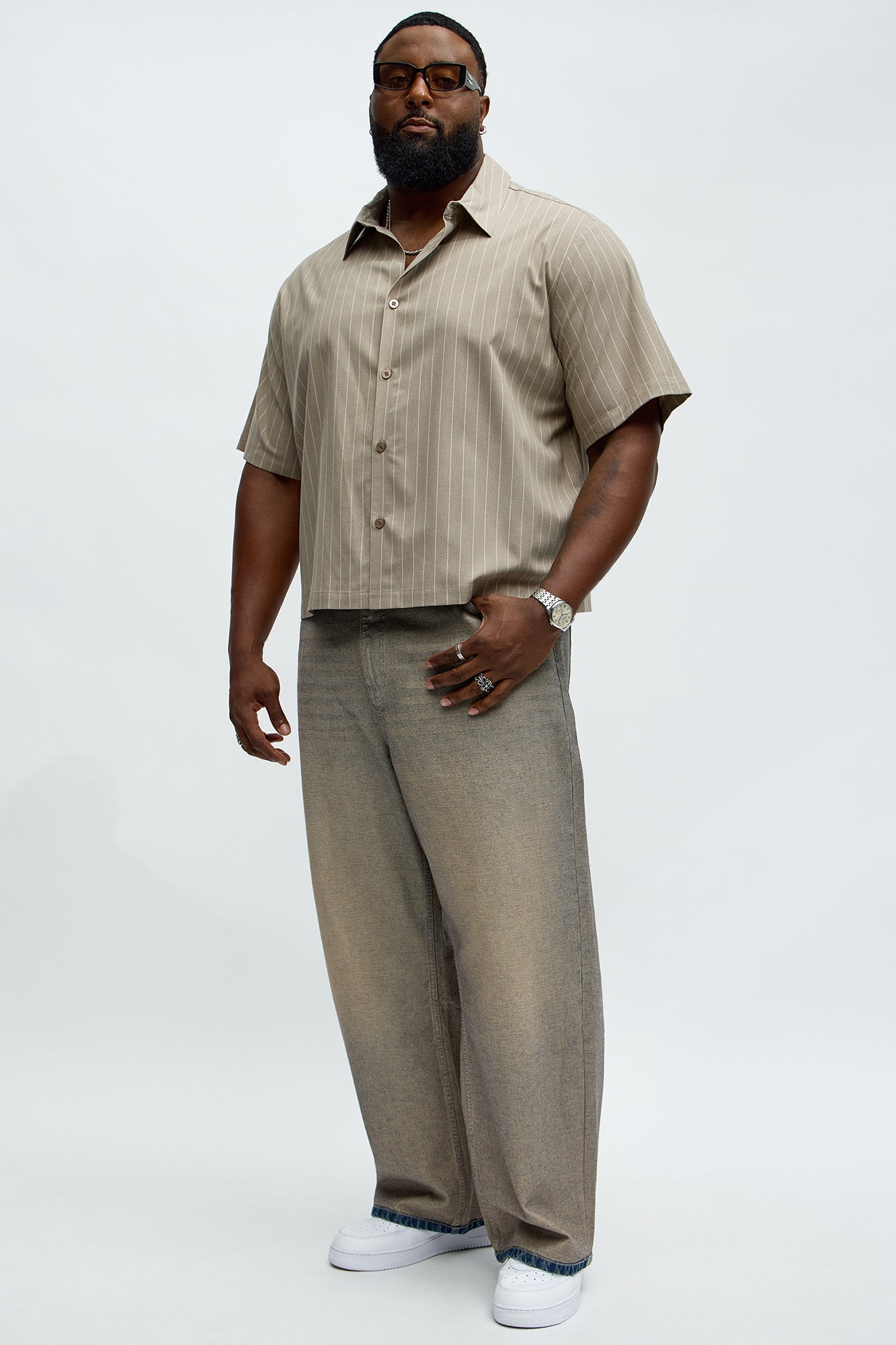 Outside Looking In Baggy Jeans - Grey