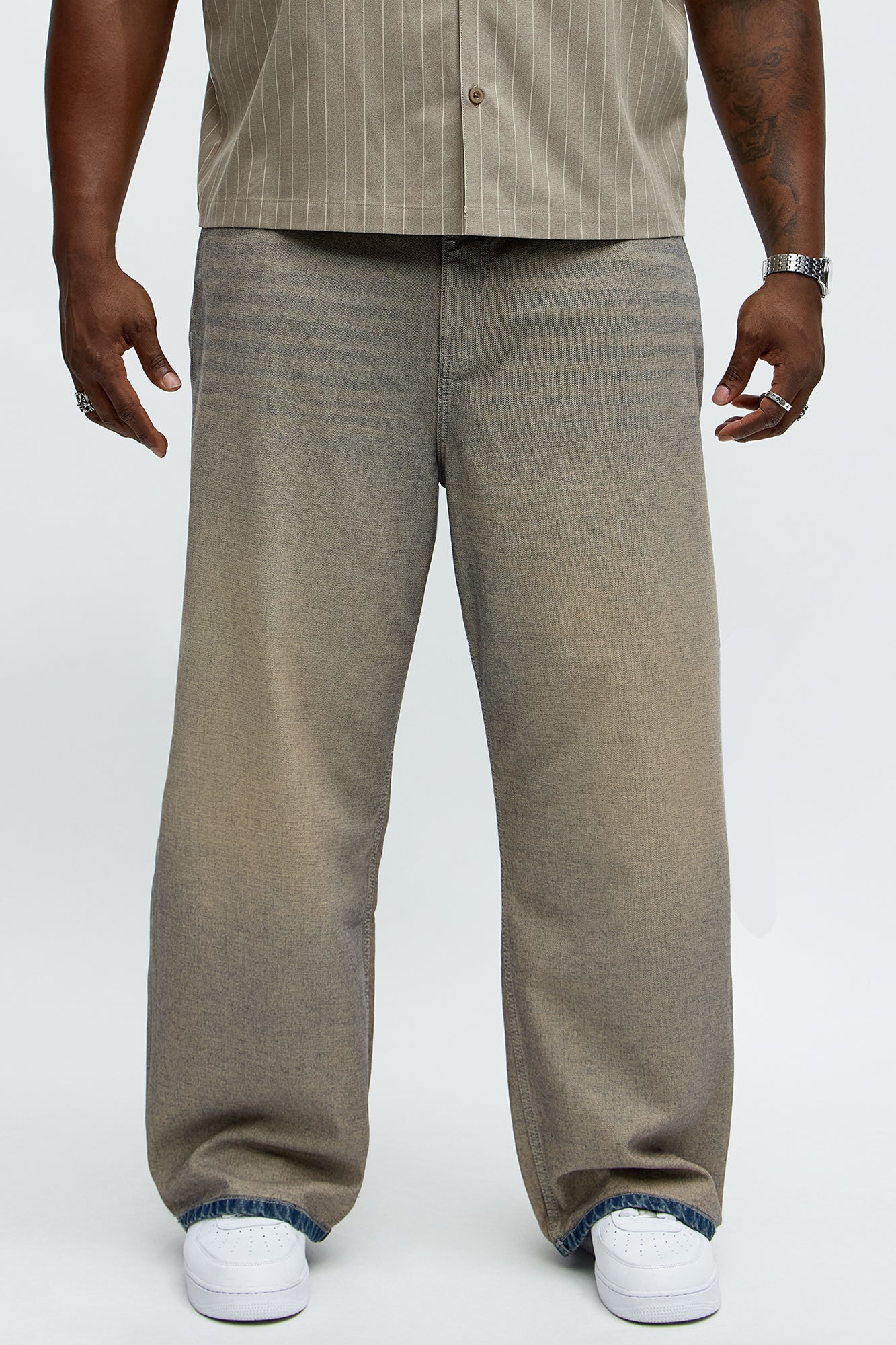 Outside Looking In Baggy Jeans - Grey