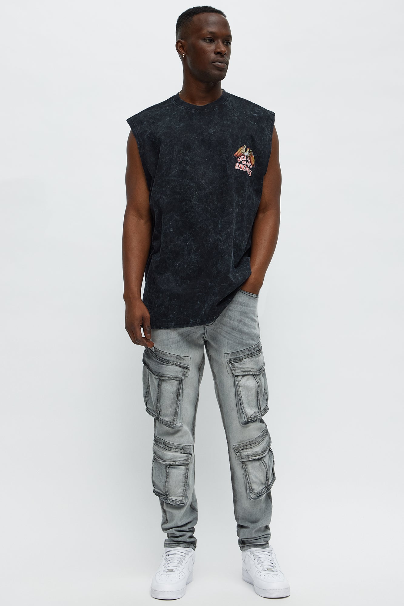 Built For Chaos Muscle Tee - Grey