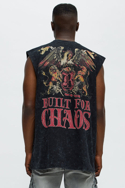 Built For Chaos Muscle Tee - Grey