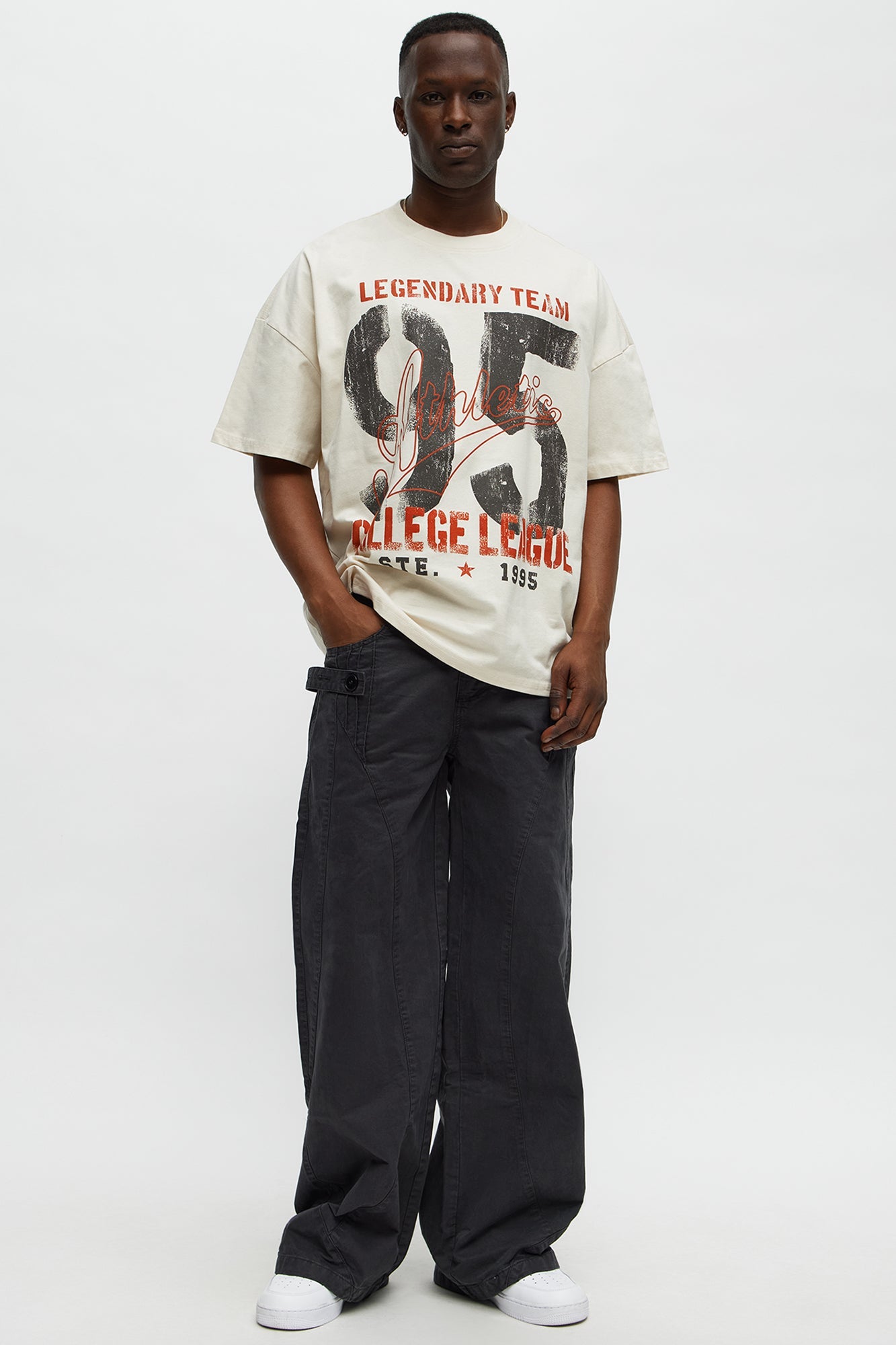Legendary Team 95 Oversized Short Sleeve Tee - Off White