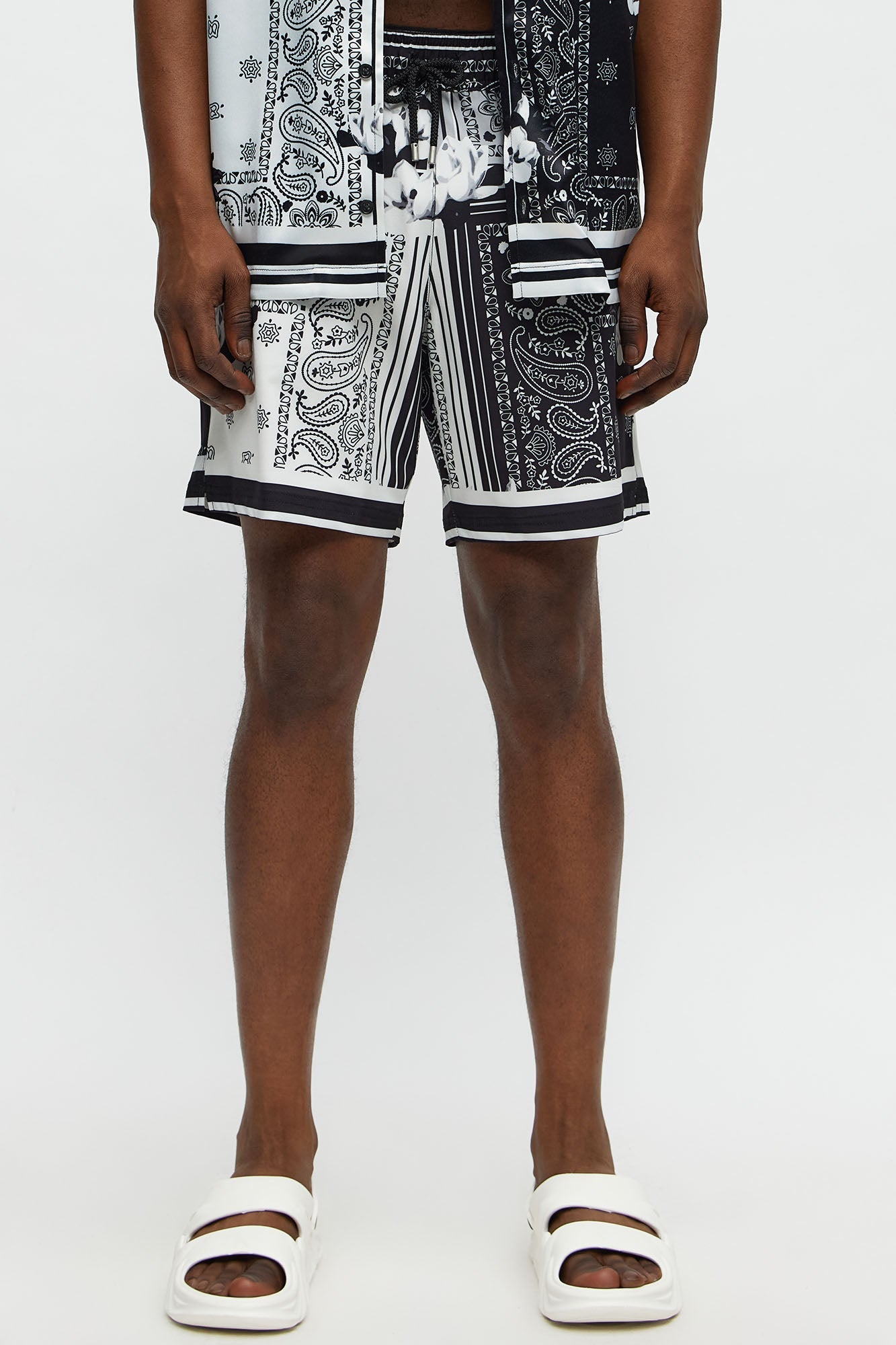 Paisley Drift Swim Classic Trunk - Black/combo