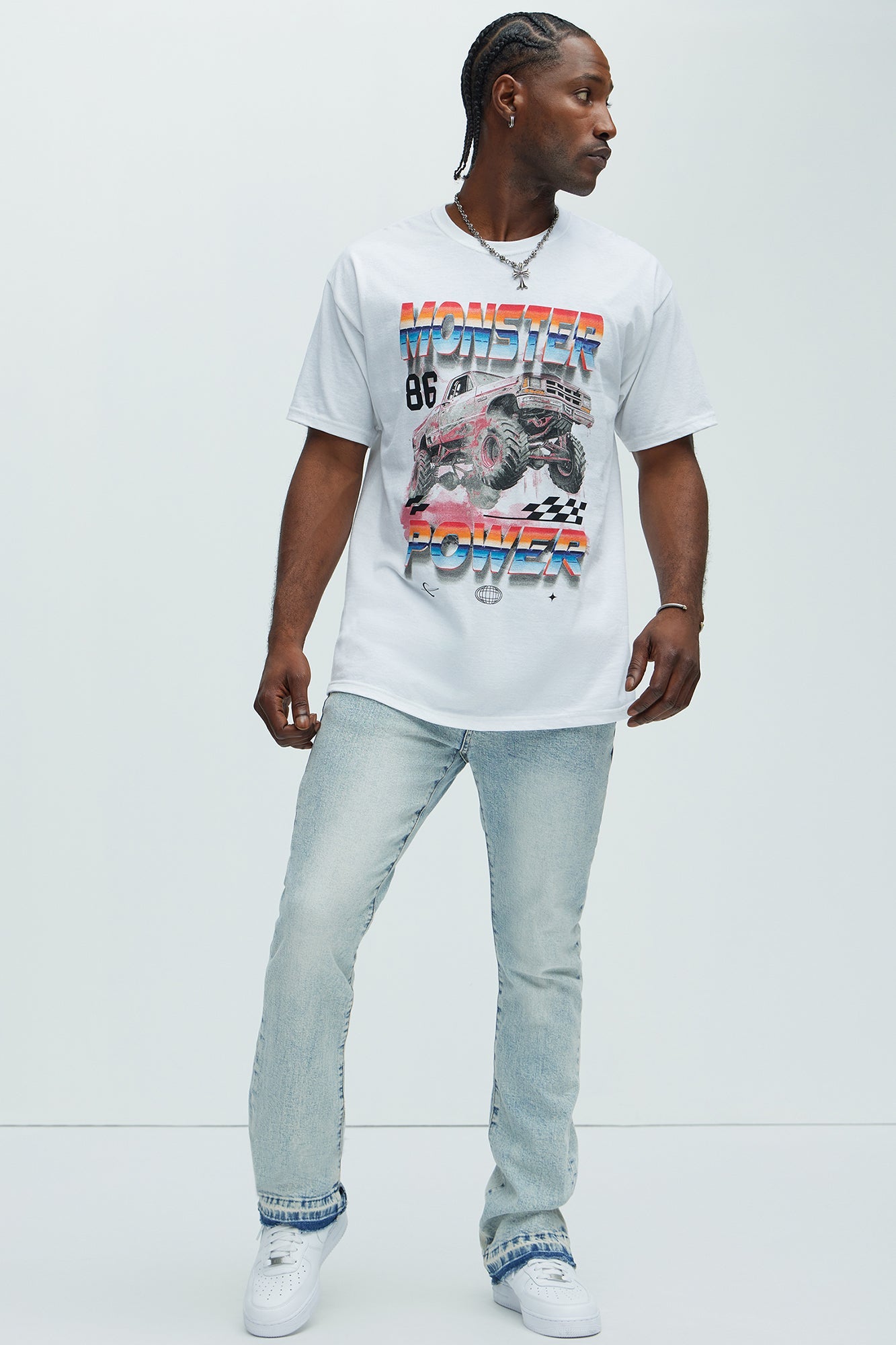 Cornell Stacked Skinny Flare Jeans - Bleach Blue Wash