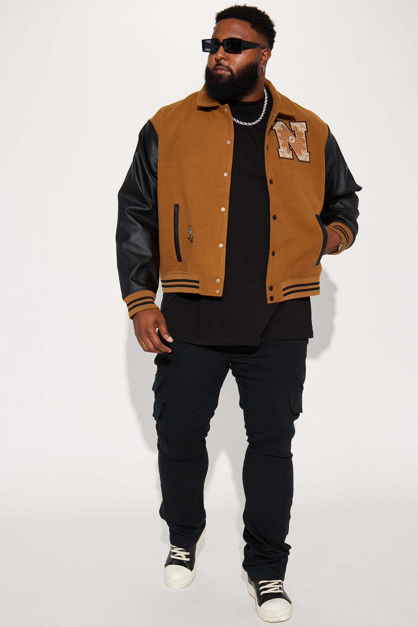 Nasty Habits Cargo Stacked Skinny Flare Pants - Black