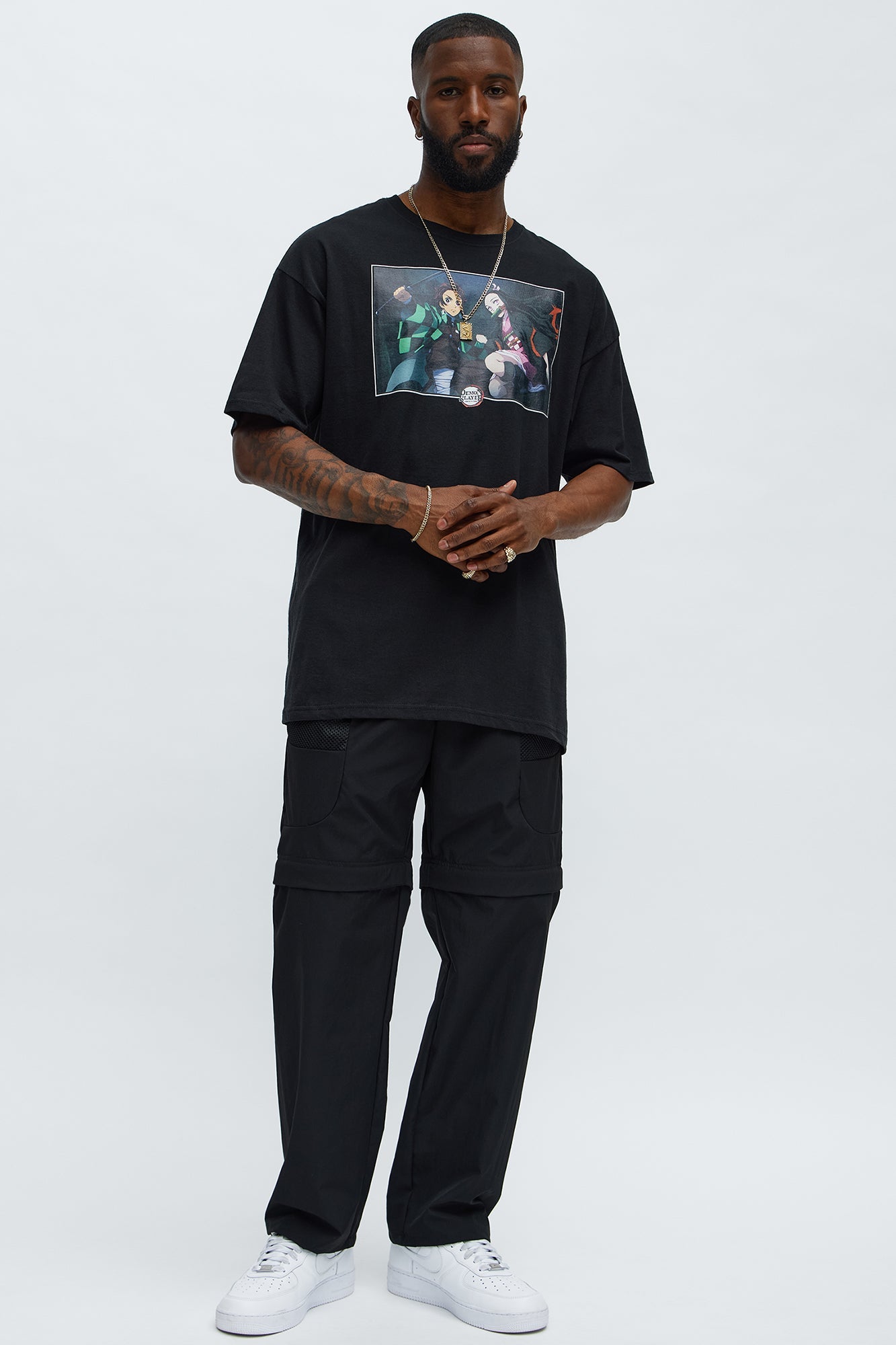 Demon Slayer Tanjiro And Nezuko Short Sleeve Tee - Black