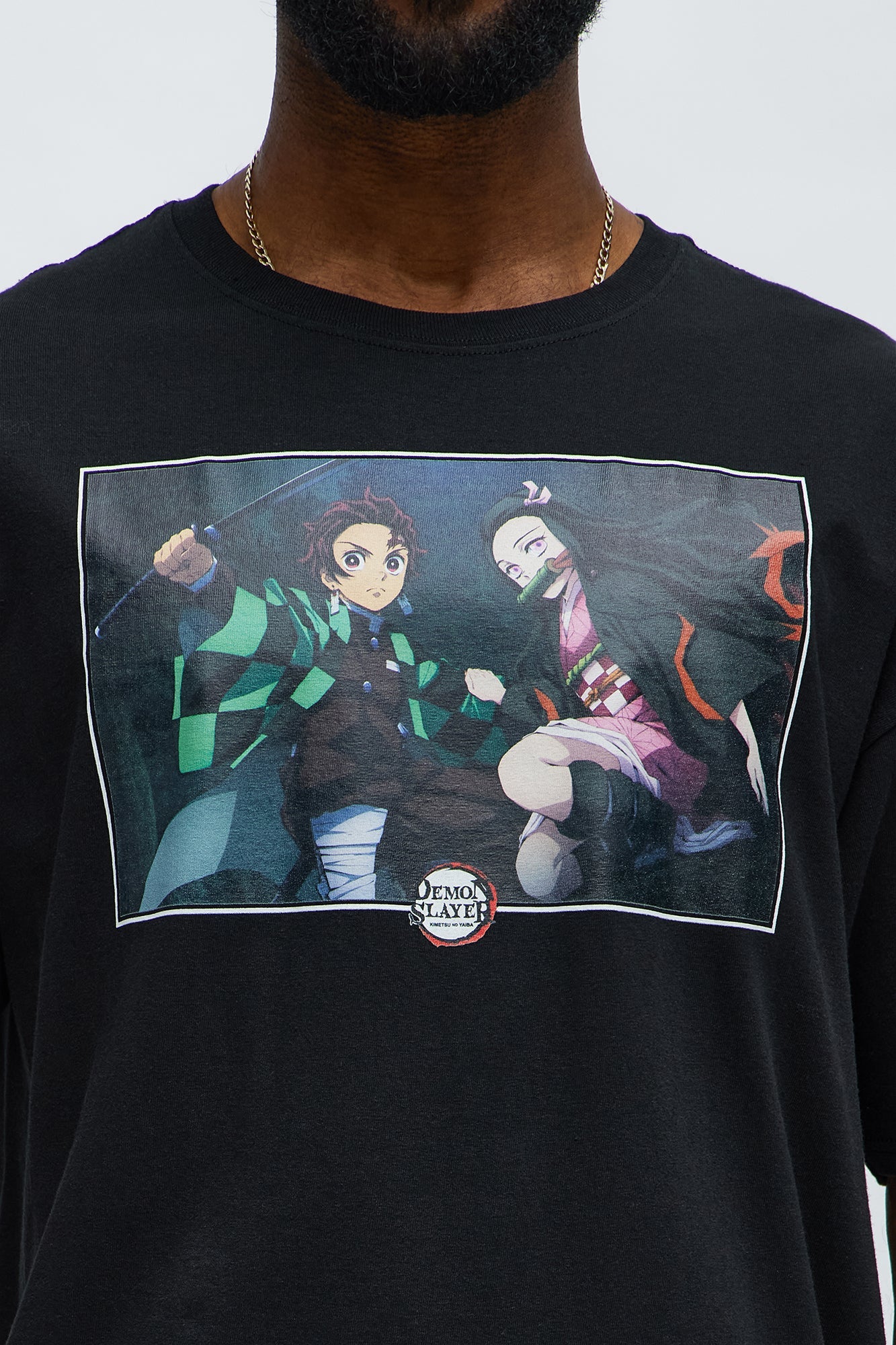 Demon Slayer Tanjiro And Nezuko Short Sleeve Tee - Black