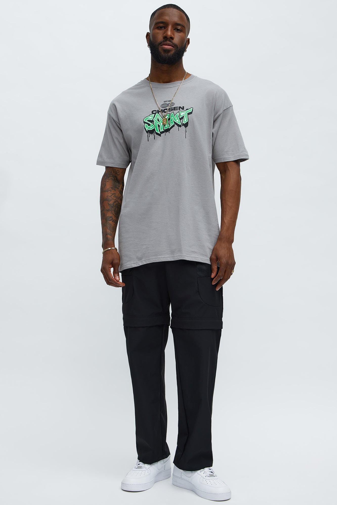 Chosen Saint Short Sleeve Tee - Light Grey