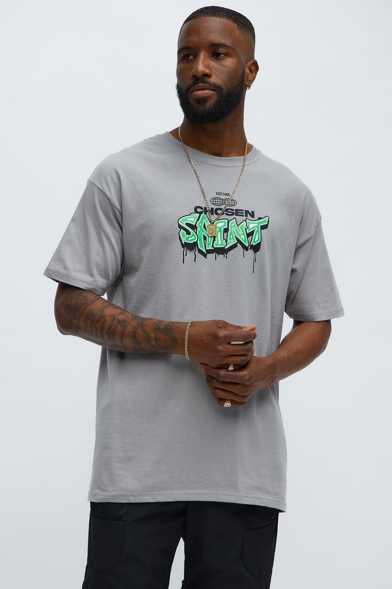 Chosen Saint Short Sleeve Tee - Light Grey