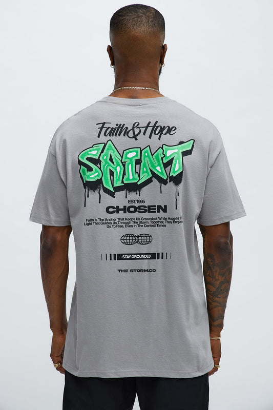 Chosen Saint Short Sleeve Tee - Light Grey