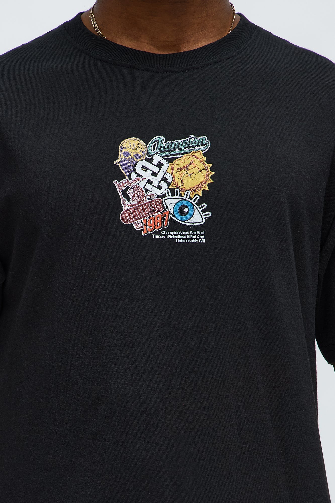 Champions Are Built Thru Effort Short Sleeve Tee - Black