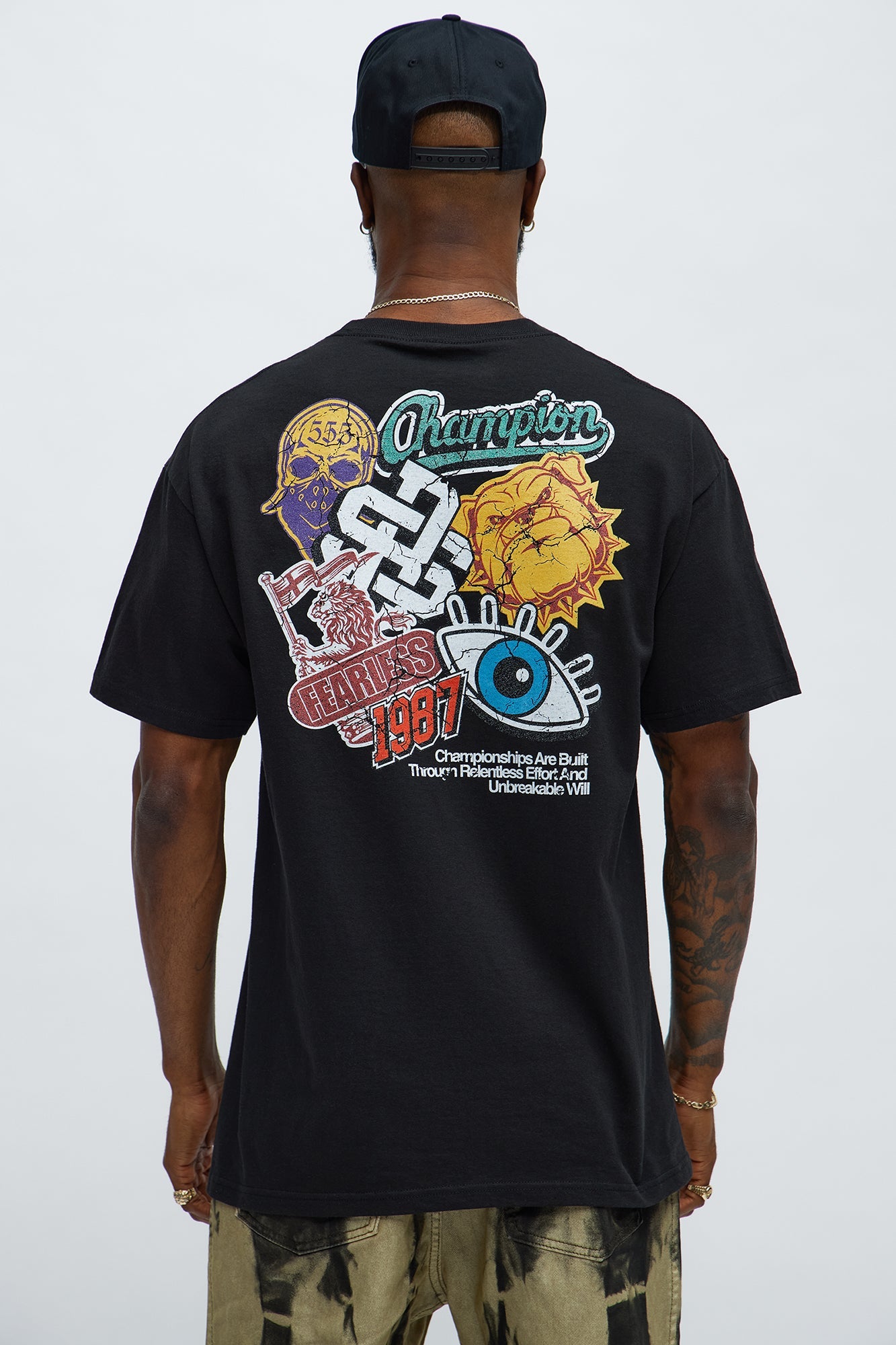 Champions Are Built Thru Effort Short Sleeve Tee - Black
