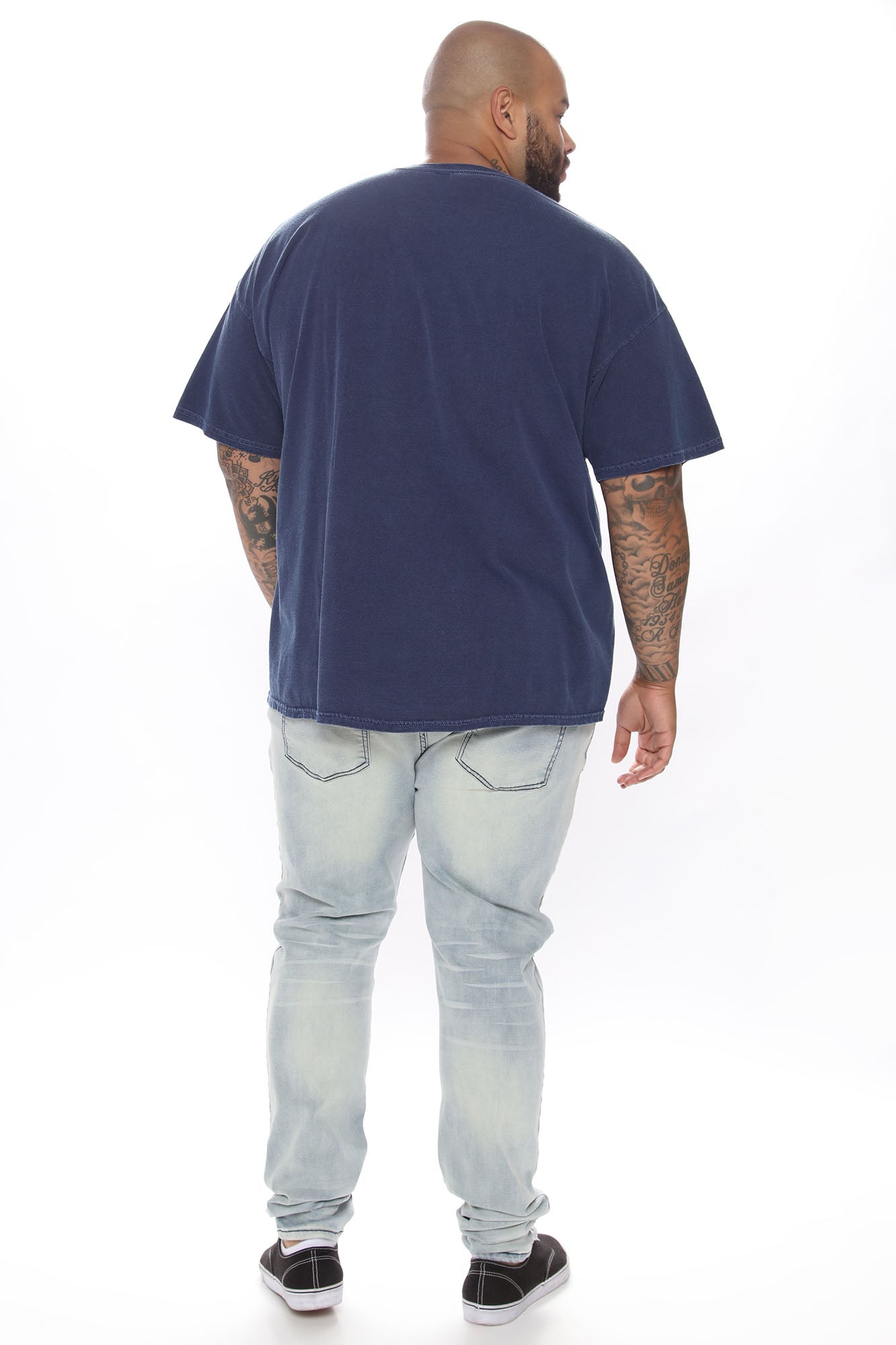 Wu Tang Lightning Vintage Wash Short Sleeve Tee - Navy Wash