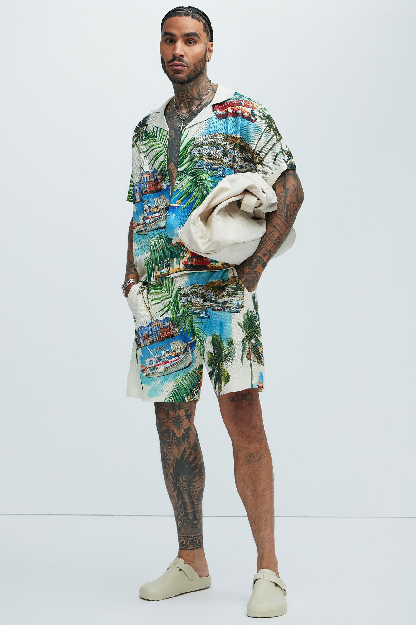 Mykonos Textured Shirt - Cream/combo