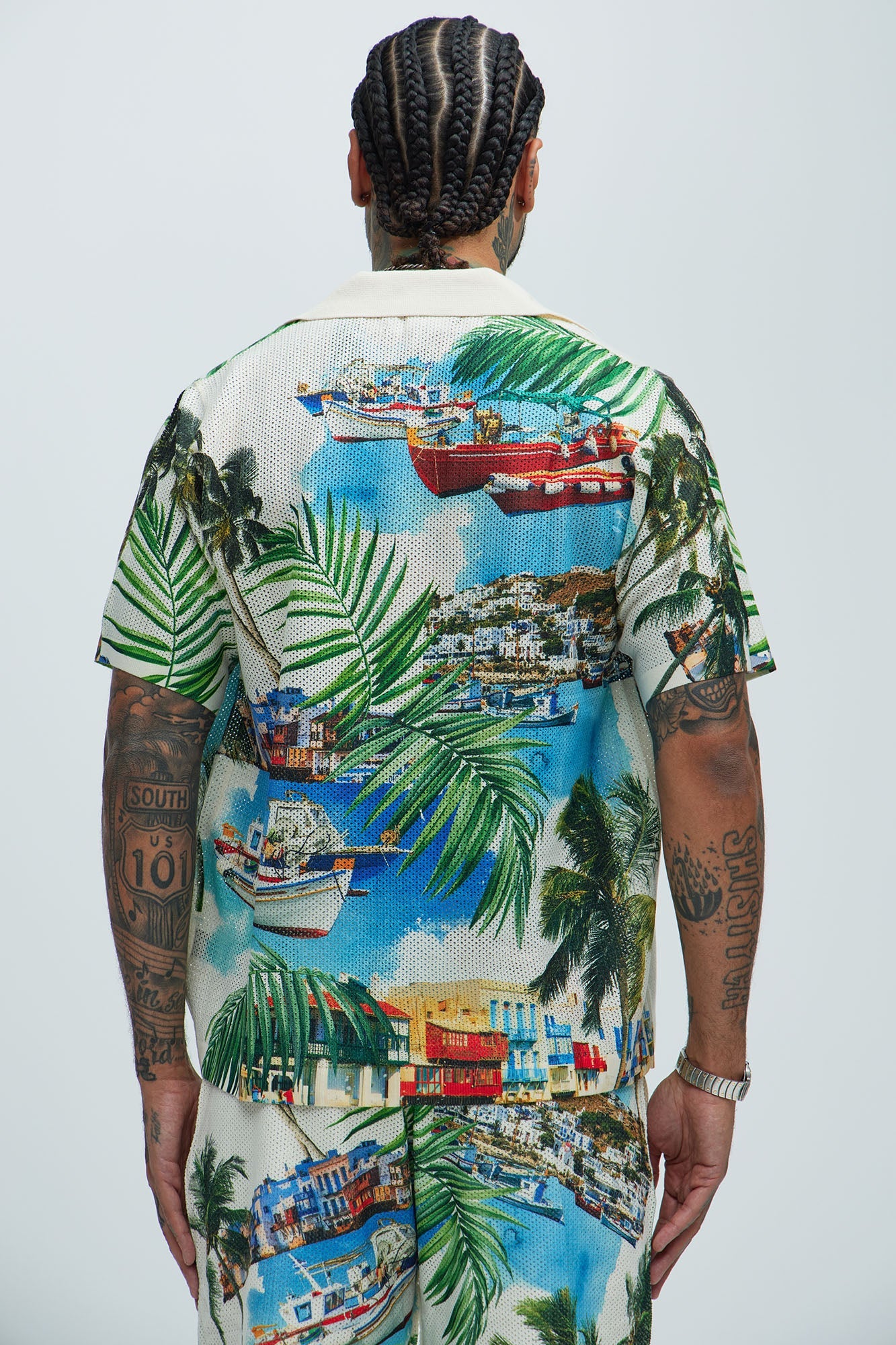 Mykonos Textured Shirt - Cream/combo