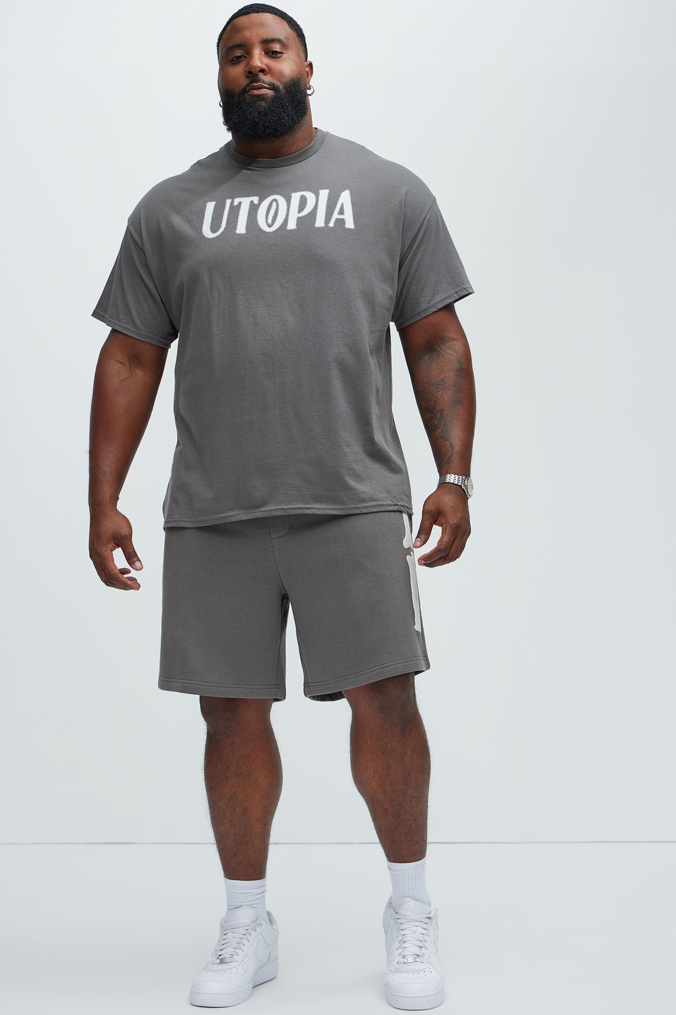 Tyson Bones Relaxed Shorts - Charcoal