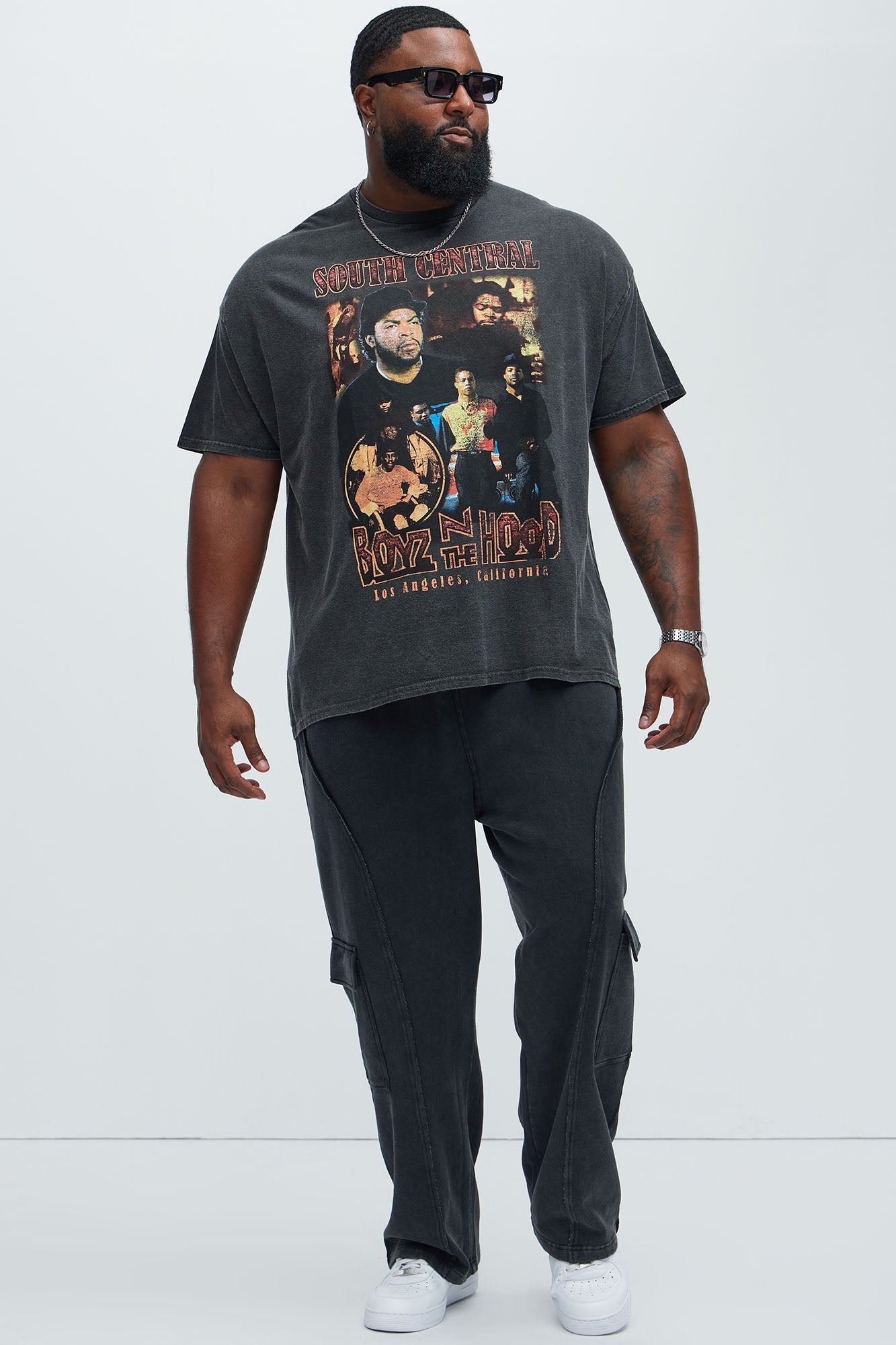 Boyz N The Hood South Central LA Oversized Short Sleeve Tee - Black