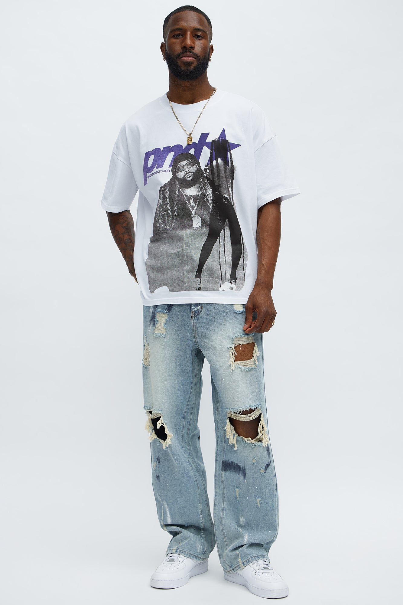 Party Next Door Break From Toronto Oversized Short Sleeve Tee - White