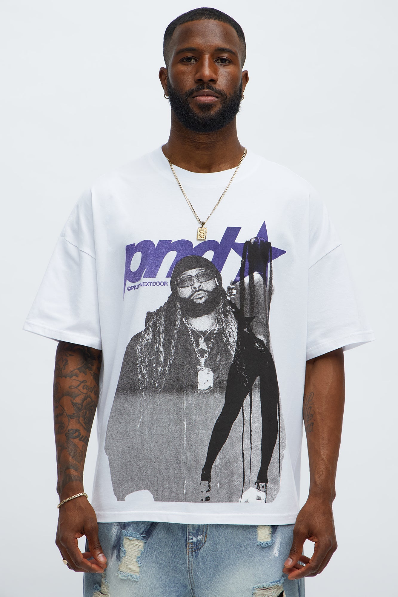 Party Next Door Break From Toronto Oversized Short Sleeve Tee - White