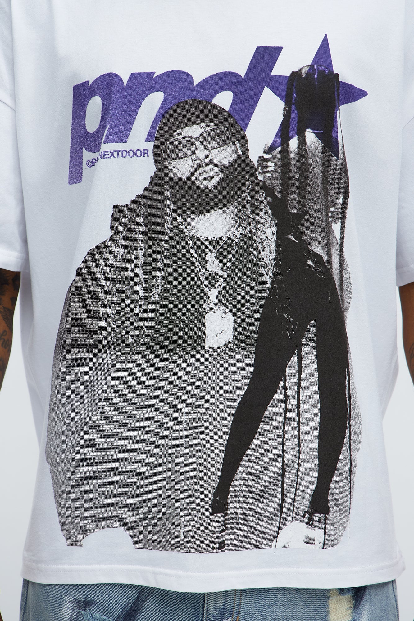 Party Next Door Break From Toronto Oversized Short Sleeve Tee - White