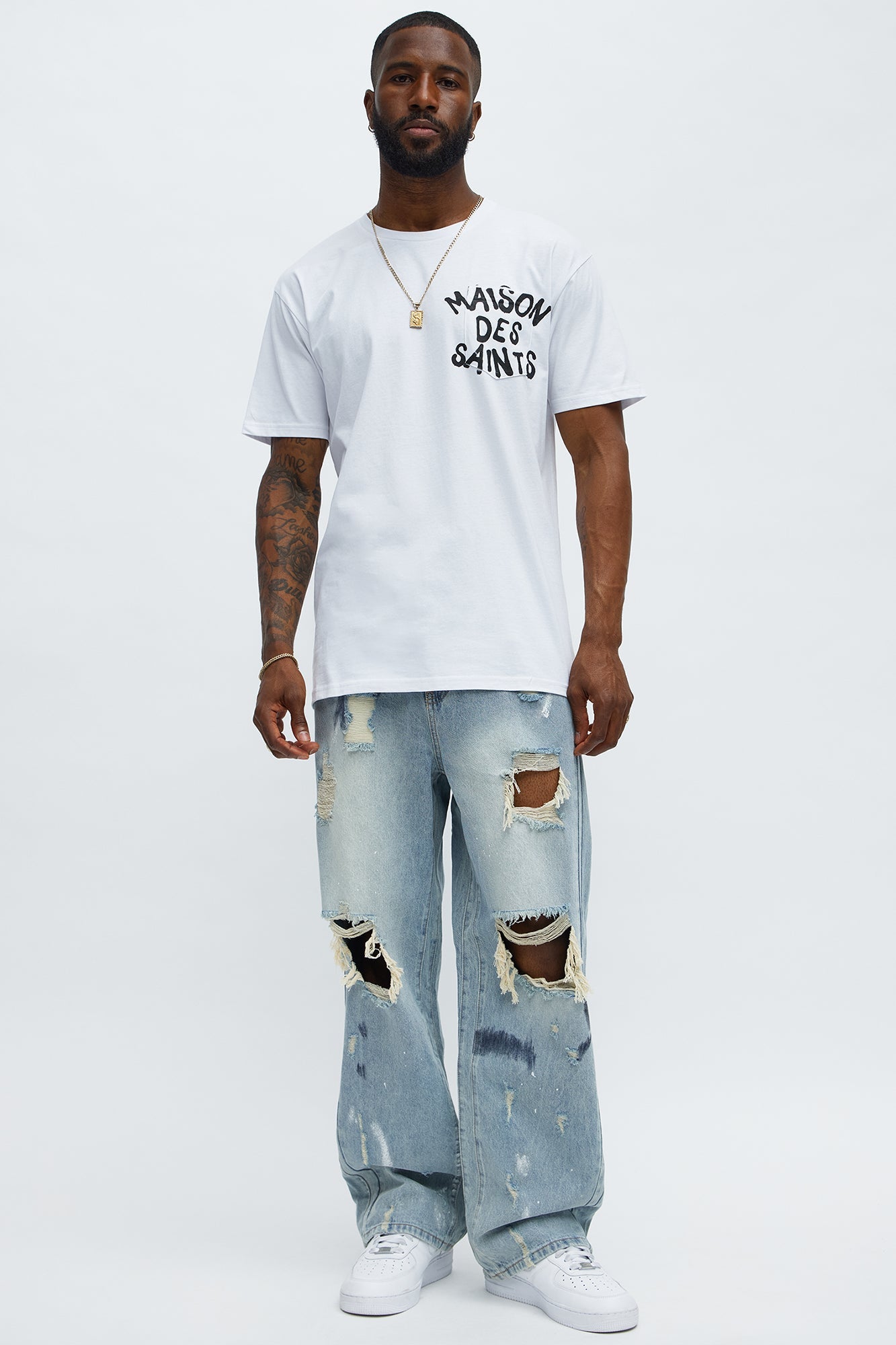 Maison Des Saints Short Sleeve Tee - White