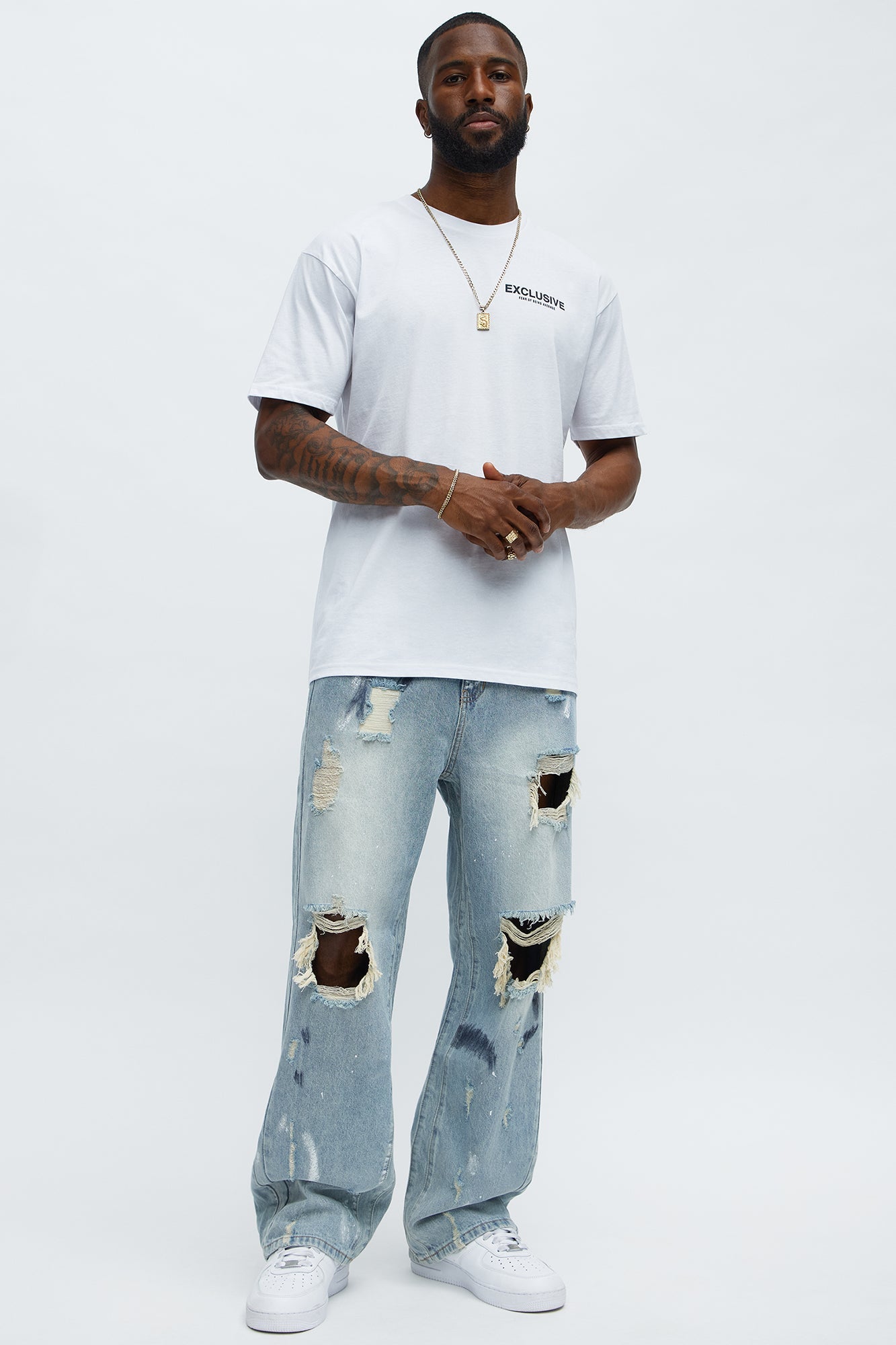 Exclusive Fear Of Being Average Short Sleeve Tee - White