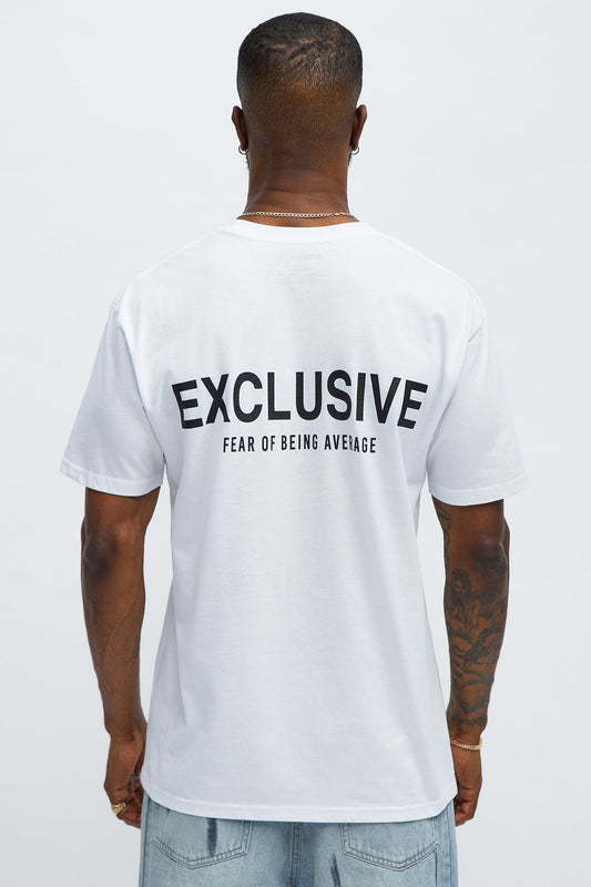 Exclusive Fear Of Being Average Short Sleeve Tee - White