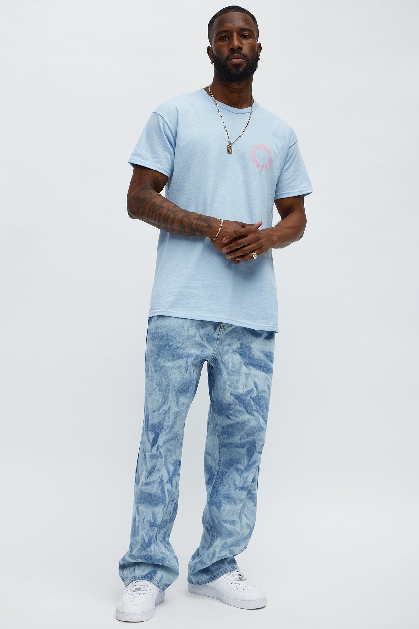 High Rollers Short Sleeve Tee - Light Blue