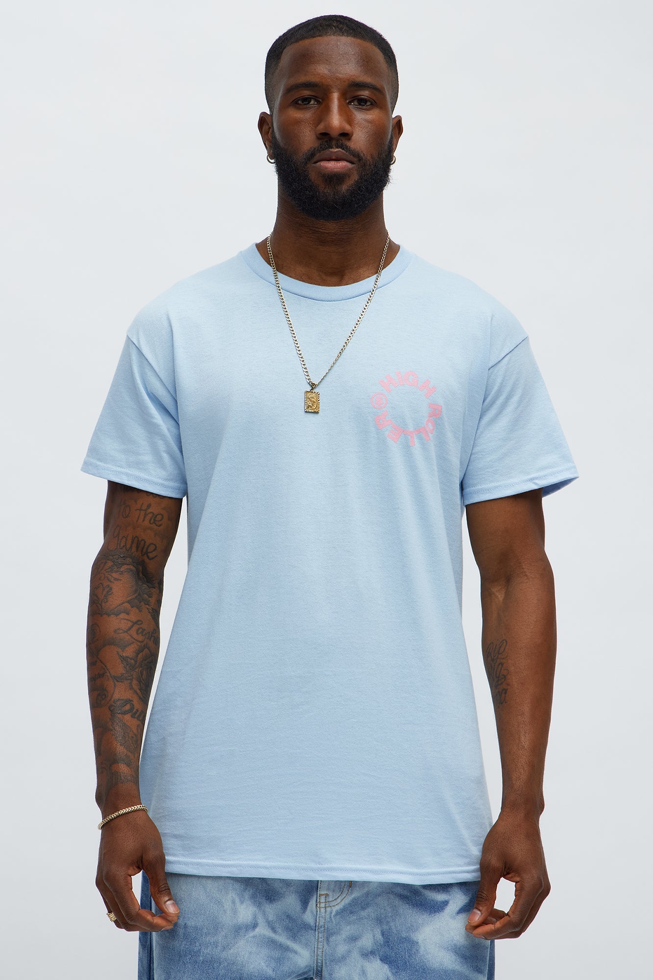 High Rollers Short Sleeve Tee - Light Blue