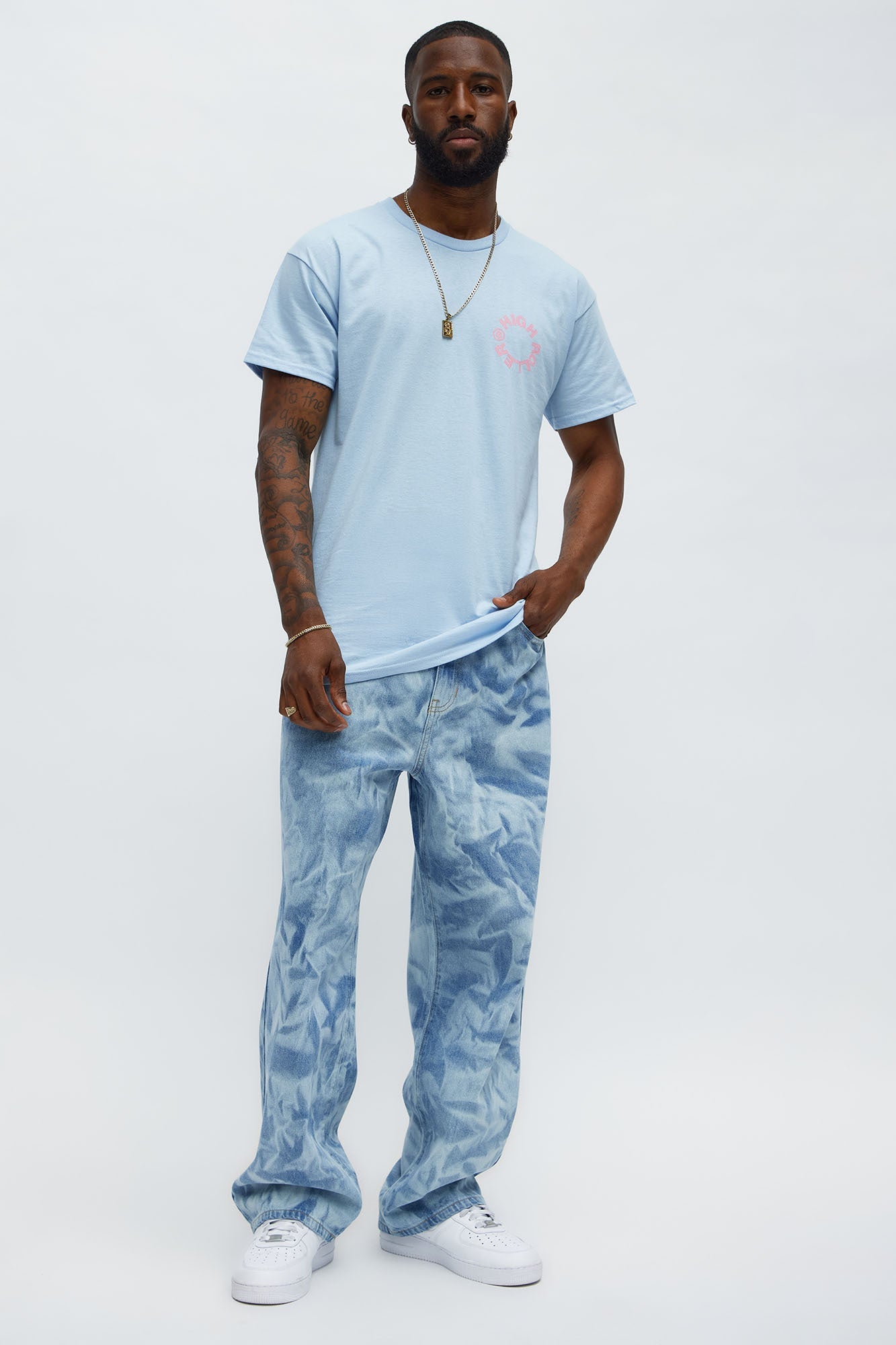 Baggy Get You There Jeans - Light Blue Wash