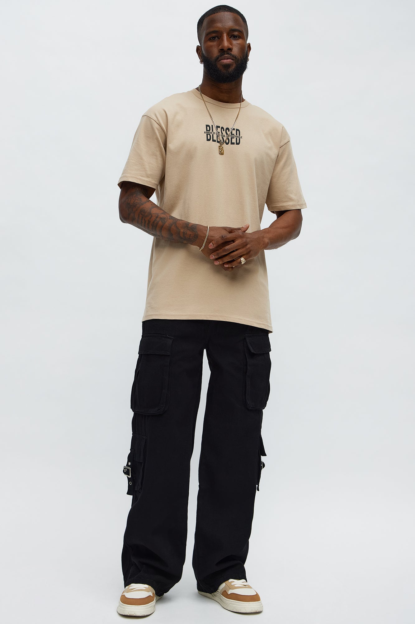 Blessed Armor Of God Short Sleeve Tee - Tan