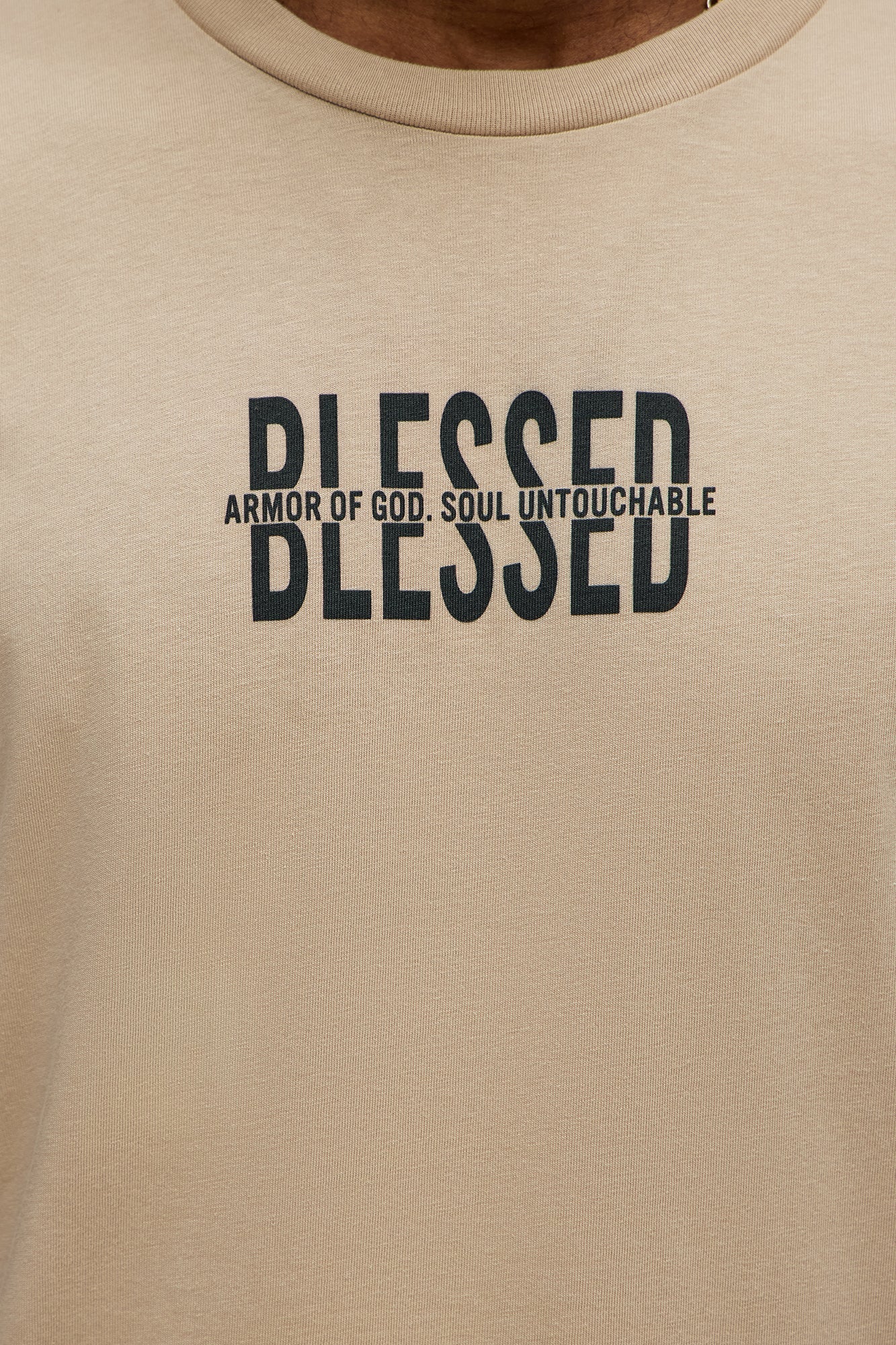 Blessed Armor Of God Short Sleeve Tee - Tan