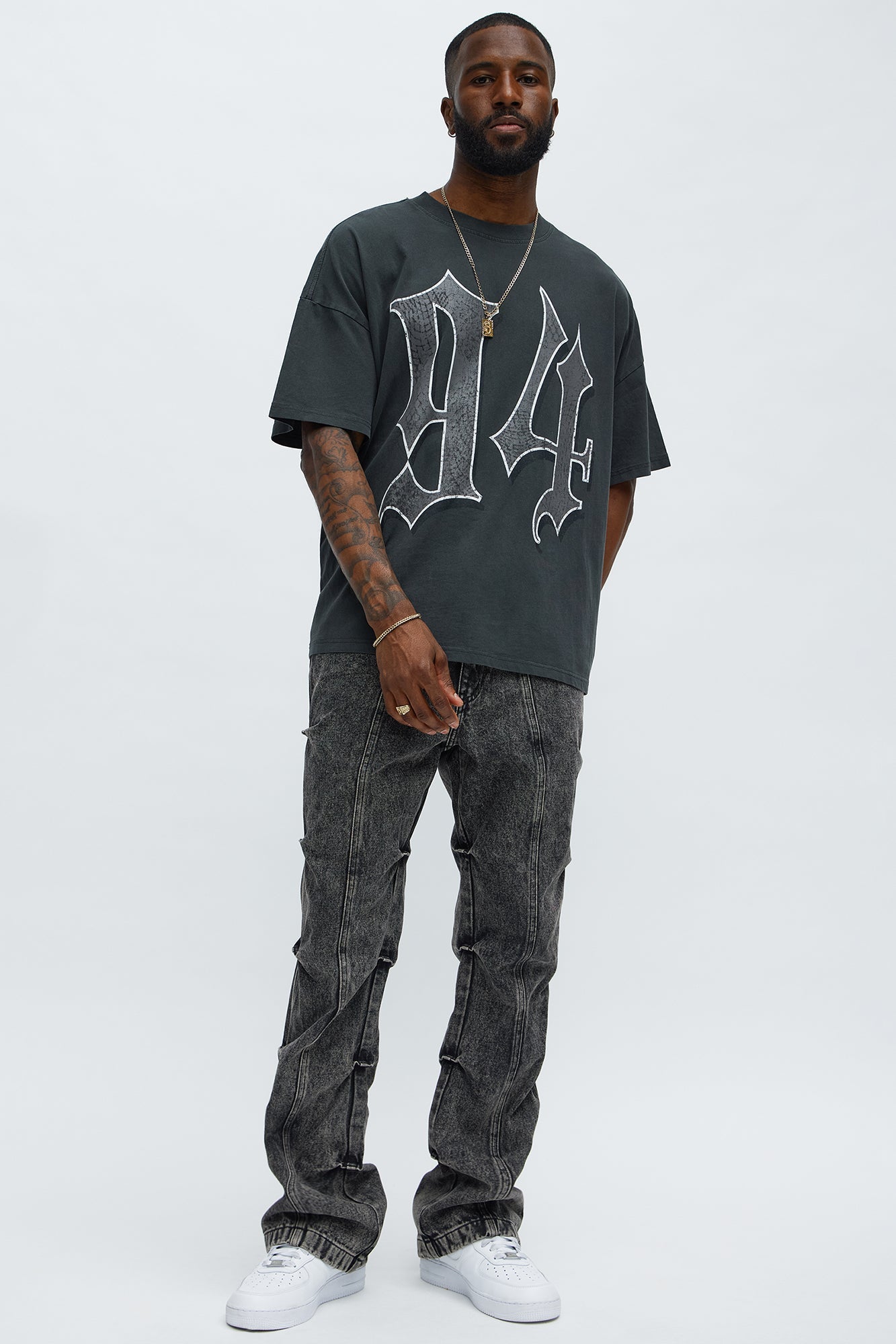 94 Till Infinity Oversized Short Sleeve Tee - Black Wash