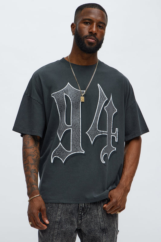 94 Till Infinity Oversized Short Sleeve Tee - Black Wash