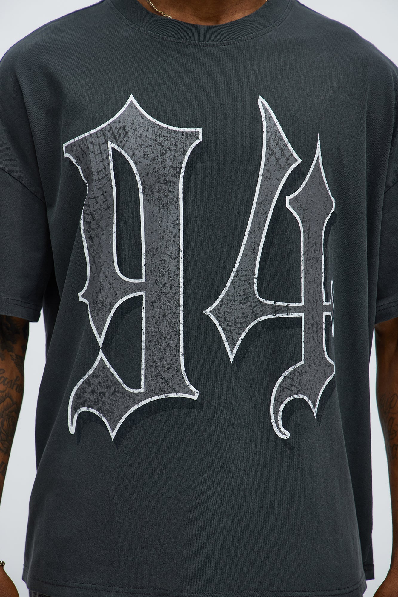 94 Till Infinity Oversized Short Sleeve Tee - Black Wash