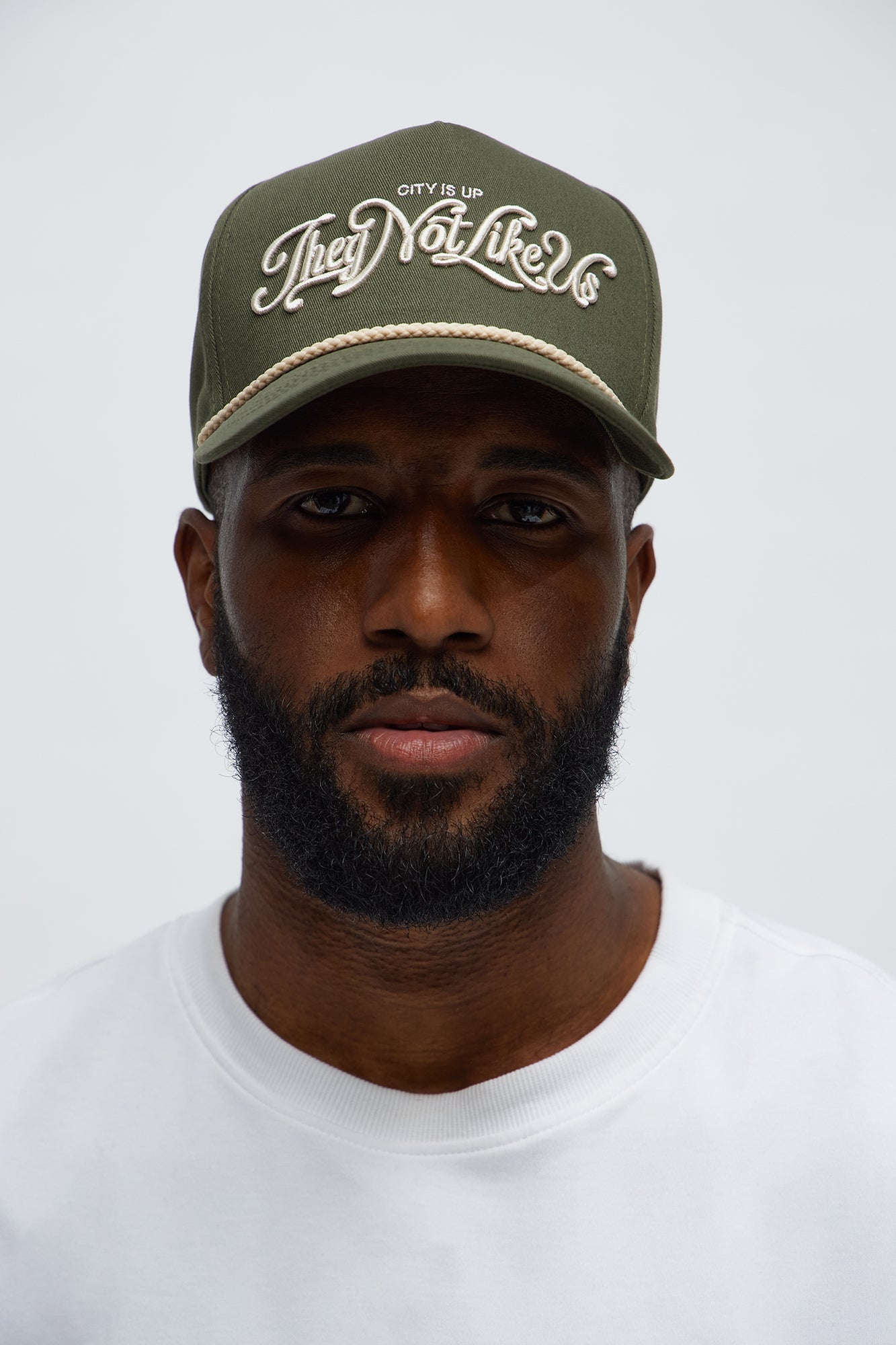 Not Like Us Structured Snapback Hat - Olive