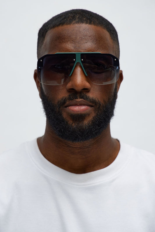 Cairns Shield Glasses - Black/Blue