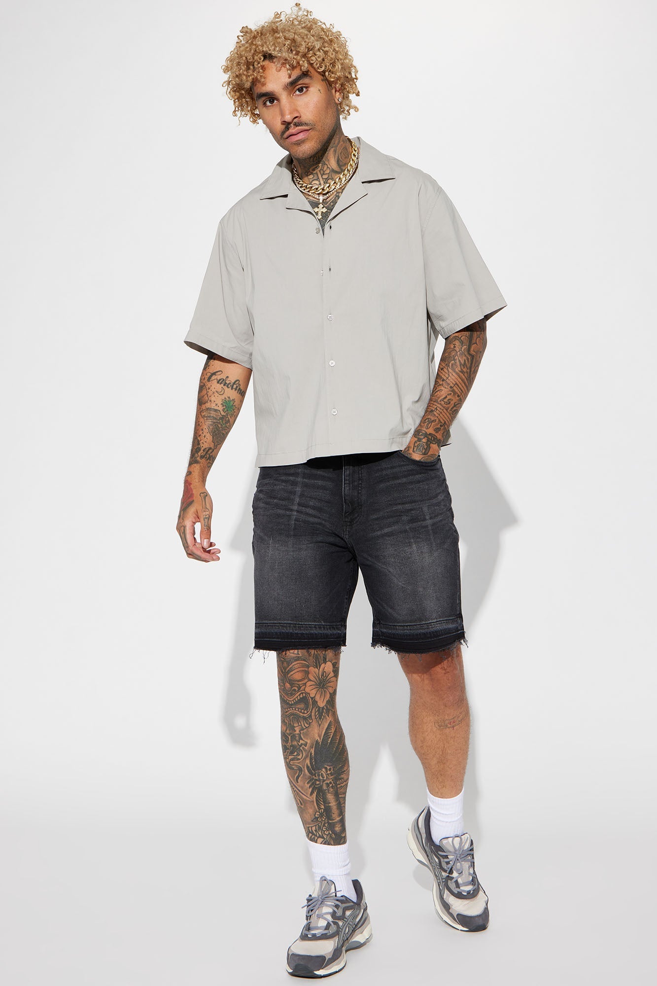 My Idea Relaxed Denim Shorts - Black Wash