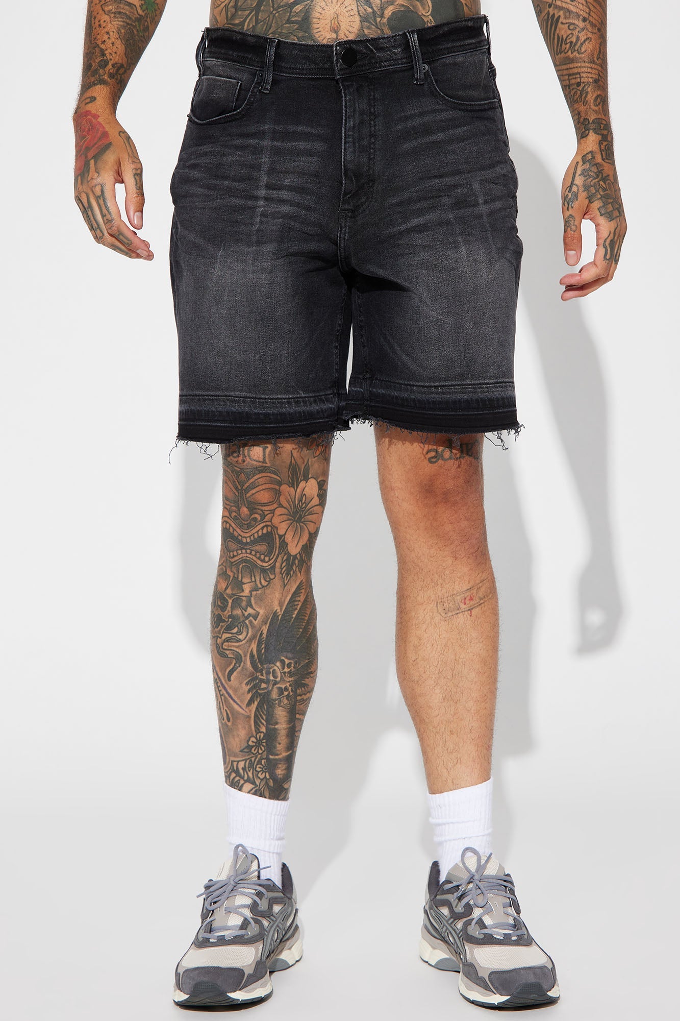 My Idea Relaxed Denim Shorts - Black Wash