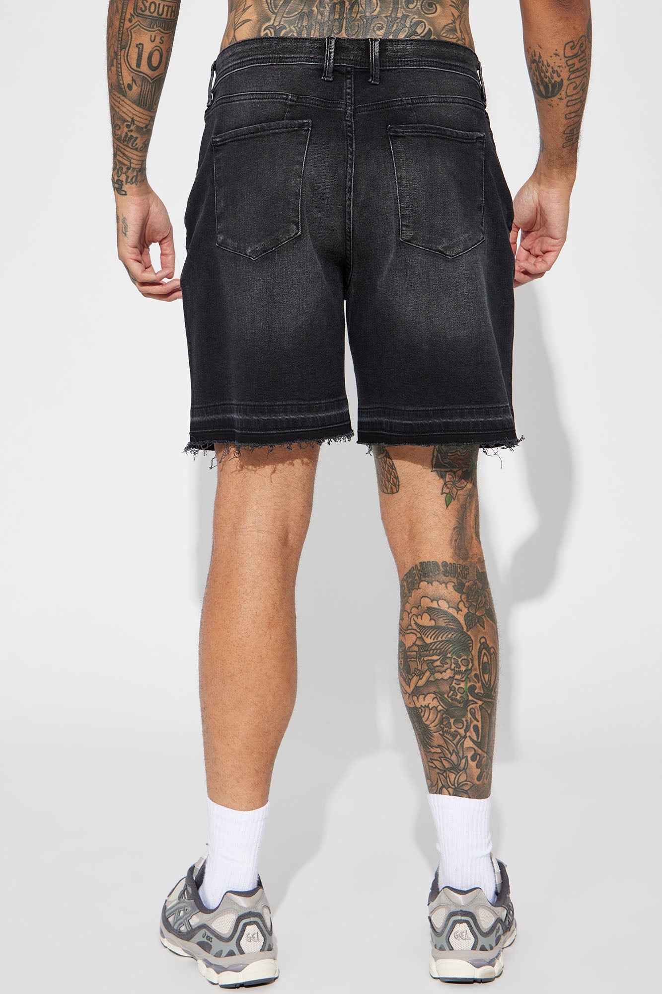 My Idea Relaxed Denim Shorts - Black Wash