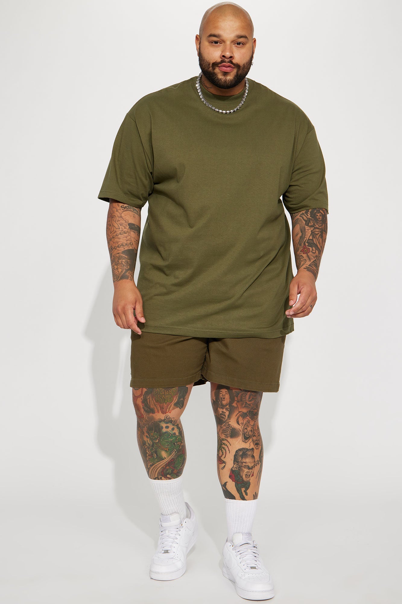 Twill Volley Shorts - Olive